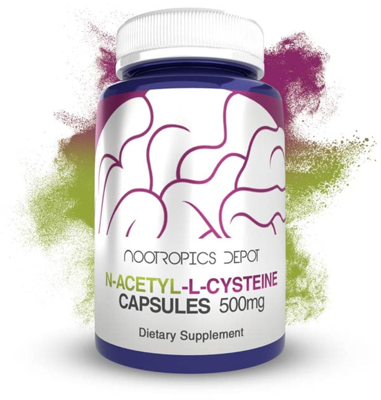 Nootropics Depot N-Acetyl L-Cysteine Capsules | 500mg | NAC | 60 Count | Supports Healthy Liver Function | Cellular Health | Glutathione Levels | Healthy Oxidation Levels