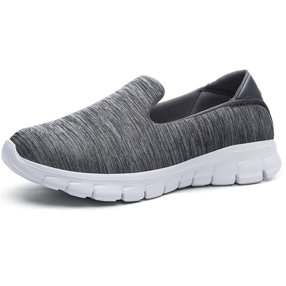 XLXM Women Slip On Sneakers Lightweight Walking Shoes Casual Loafers (9, Dark Gray)