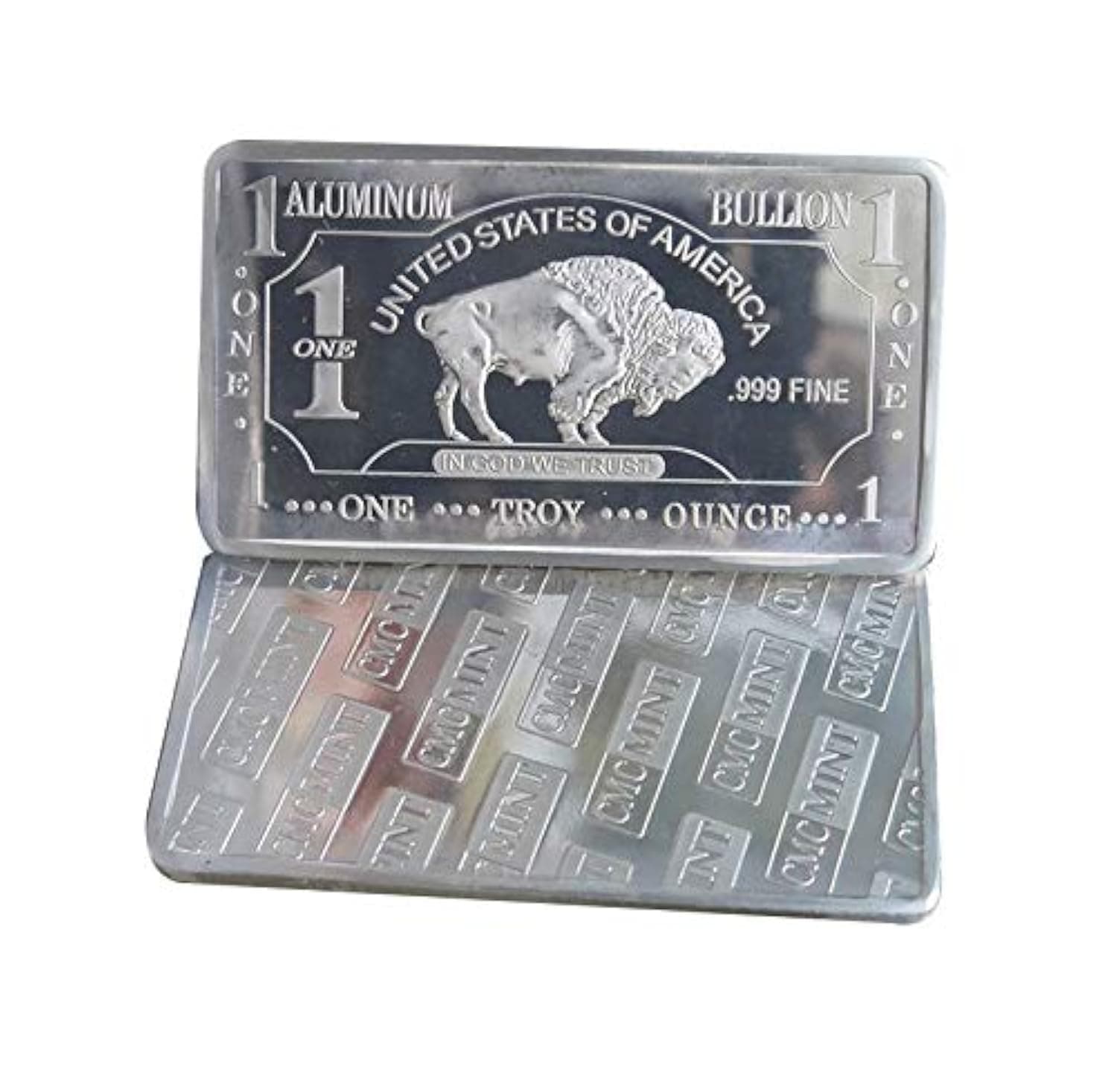 CMC 1 oz One Troy Ounce USA American Buffalo .999 Pure Aluminium Bullion Bar Al Element