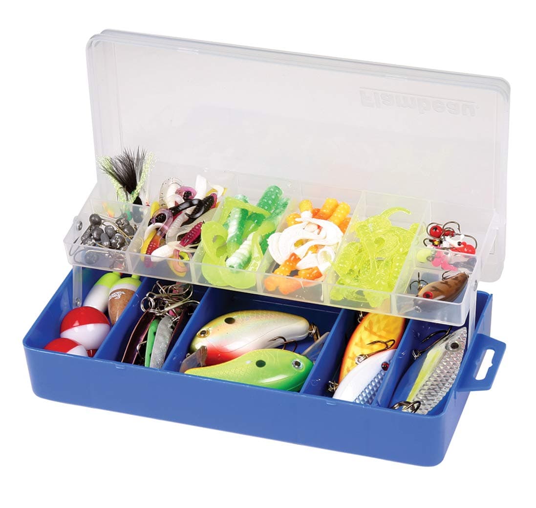 Flambeau Outdoors 2813 Tuff Tainer, Fishing Tackle Tray Box, Integrated Cantilever Zerust Tray, 13 Compartments