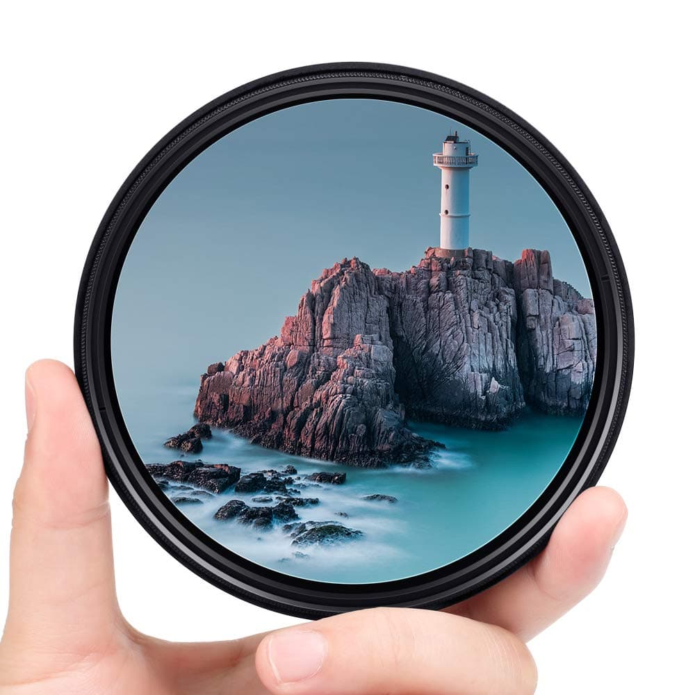 58mm ND Filter Slim Variable ND Neutral Density Filter Adjustable ND Fader ND2-ND400 Lens Filter for Canon Nikon Sony Pentax Olympus Fuji DSLR Camera