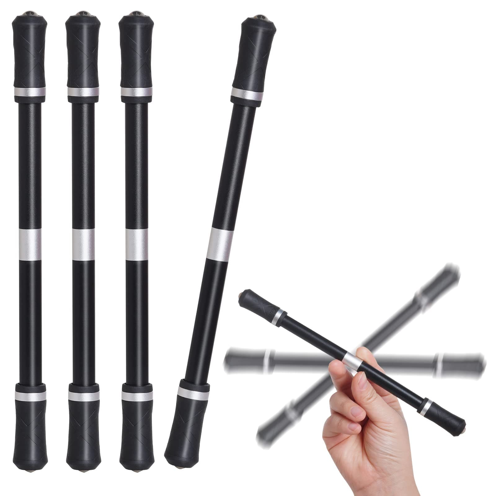 4Pcs Spinning Pen Rotating Pen Rolling Finger Pen for Twirling Pen Spinner Pen Mod for Game Trick Training Fidget Pen Without Pen Refills for Student Teacher Staff Office School Supply