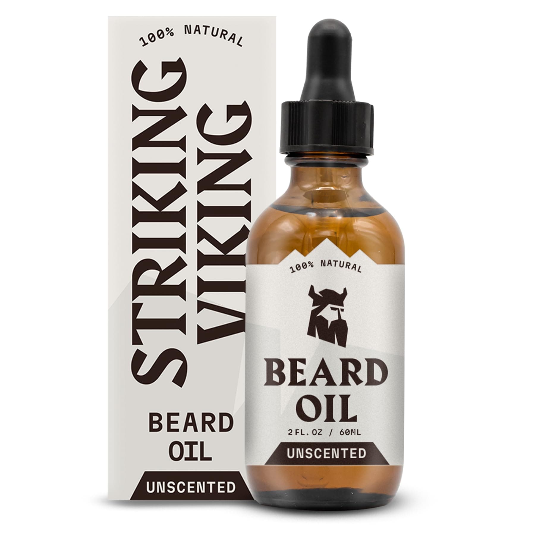 Beard Oil - 60 ml, Unscented, Vegan - Beard Growth Oil for Sensitive Skin - Fast-Absorbing Fragrance-Free Formula for Men - Soothes & Moisturises Sensitive Skin