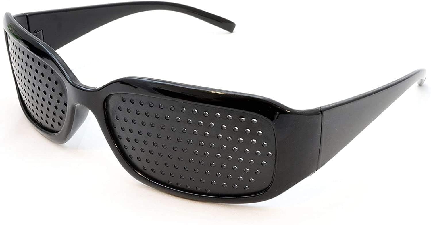 XLKJ Fashion Black Eyesight Hole Glasses, Improve Exercise Vision Care Glasses(5.59 * 1.57 * 1.26in)