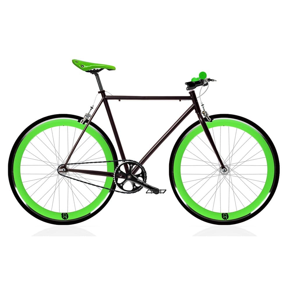 Bike Fix Black and Green. Singlespeed Fixie/Single Speed. Size 56...