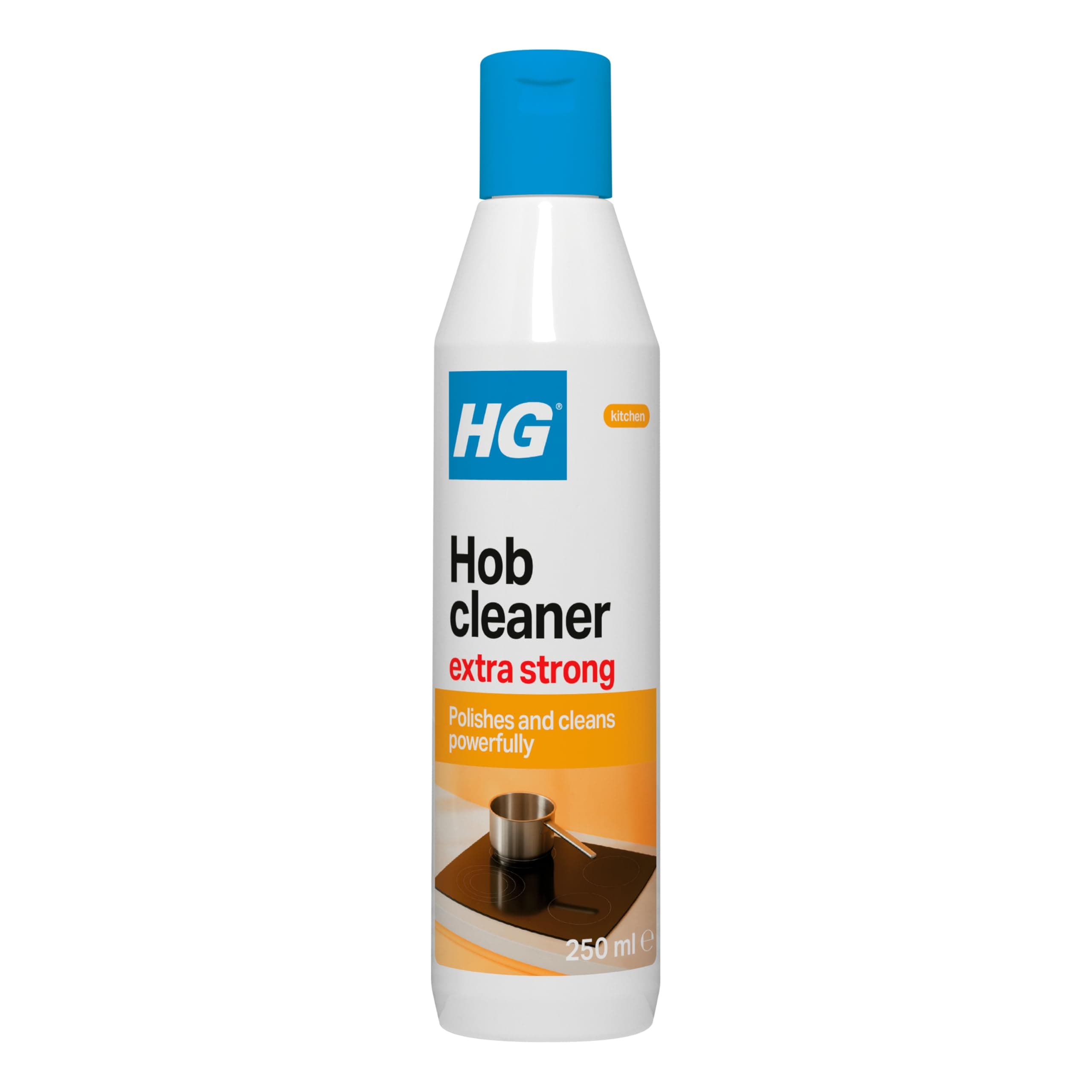 Hob Cleaner Extra Strong, Effective Kitchen Degreaser & Induction Hob Cleaner & Protector, Safe for Electric & Gas Cookers, Safe Stove Top Cleaner, Fresh Fragrance & Maximum Shine - 250 ml