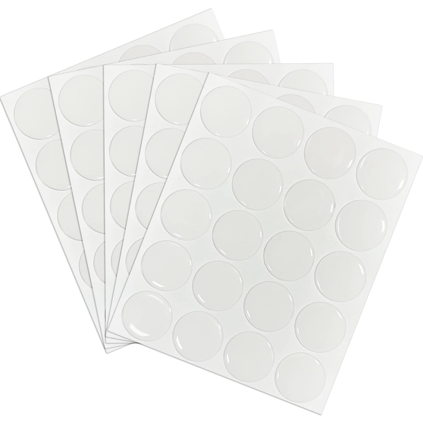 JOYINGLE Epoxy Stickers 1 inch Round Clear Epoxy Resin for Bottle Cap Pendants Or DIY Crafts 100 Pieces