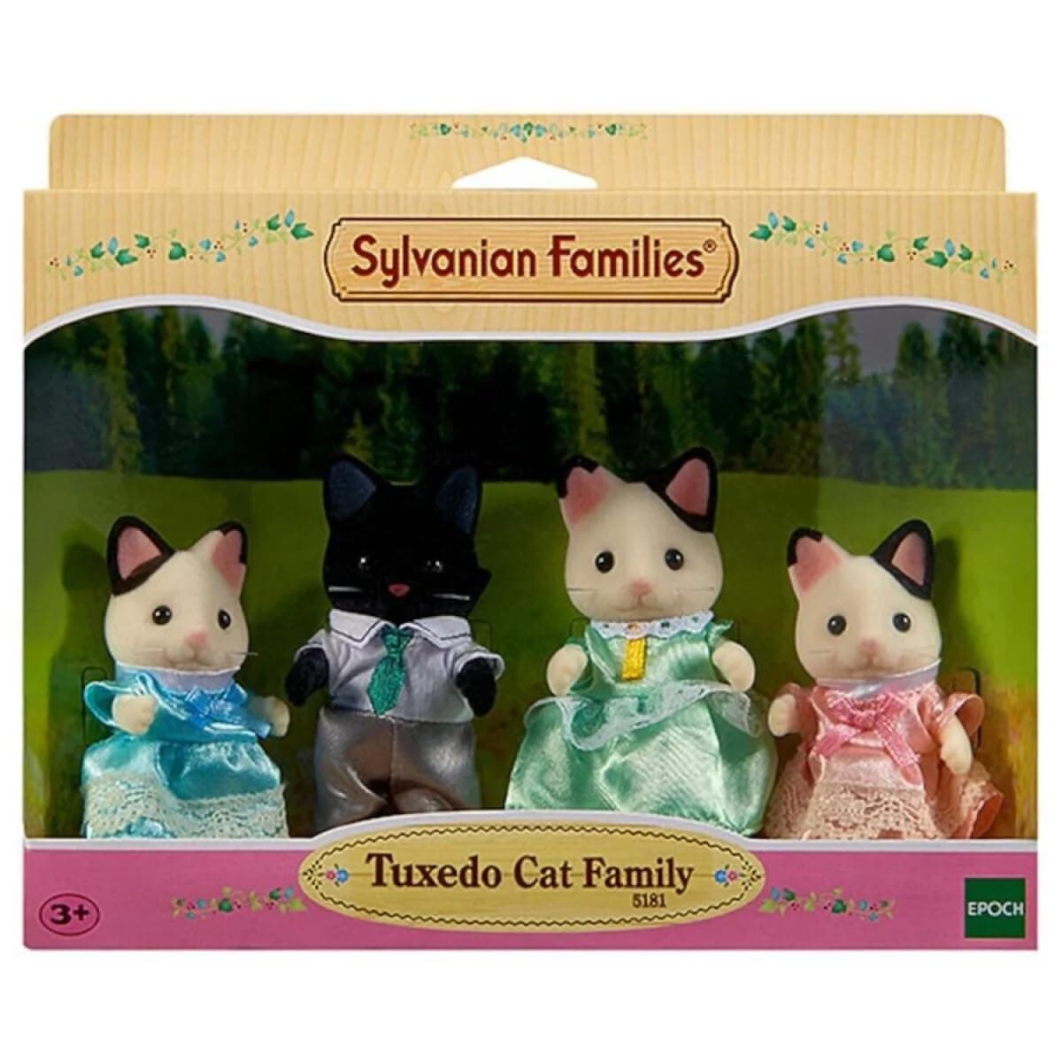 Sylvanian Families Tuxedo Cat Family - dollhouse playset 5181
