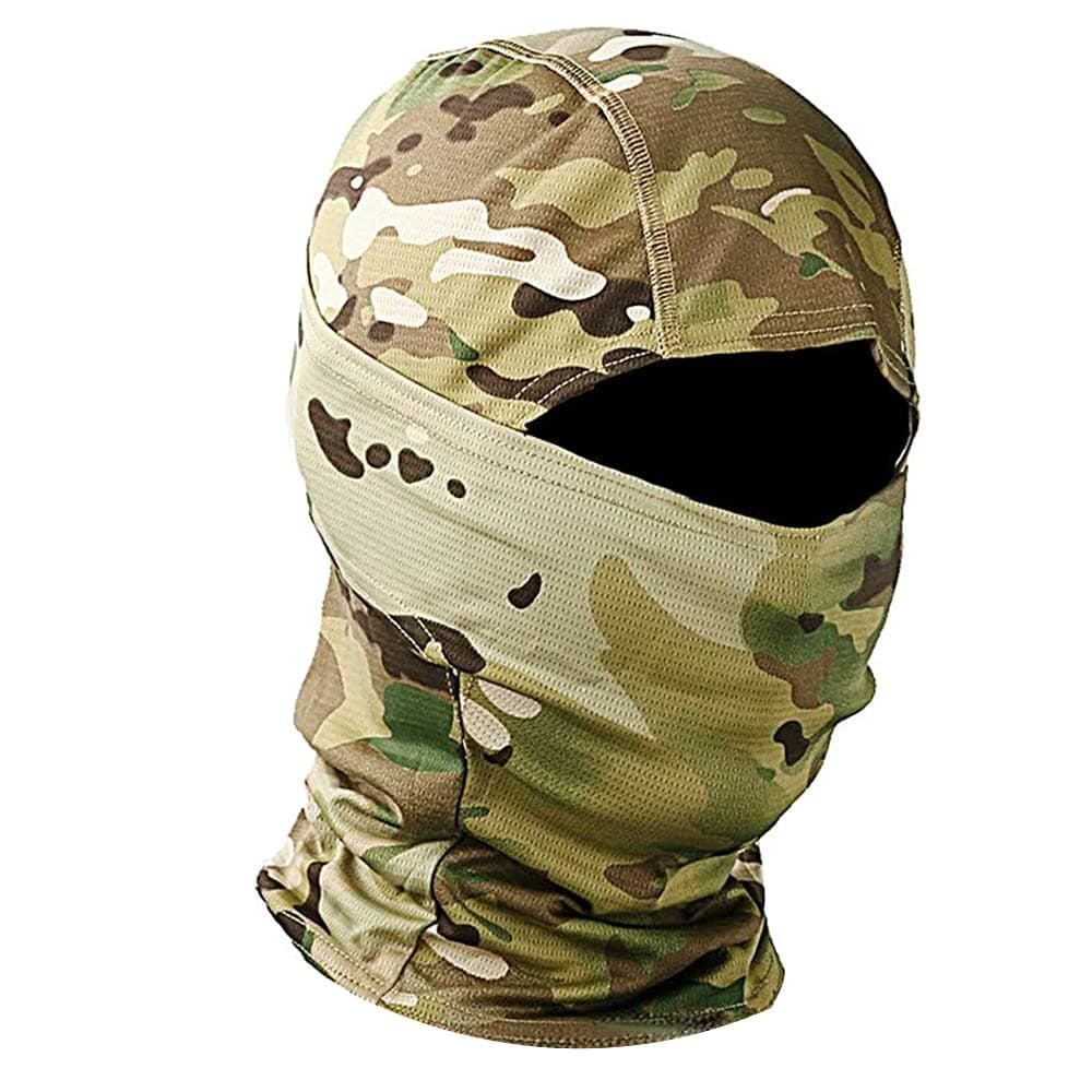 BLIENCEMilitary Camo Face Mask Bandana Balaclava Hood Headwear for Men Women Tactical Training Cycling Ski Wind-Resistant Hunting