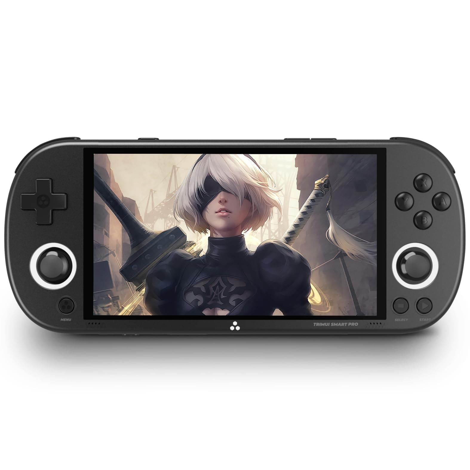 Trimui Smart Pro 4.96 inch Handheld Game Console Linux System A133P Processor 128G SD Card Support WiFi Multiplayer Online Battle (Black)