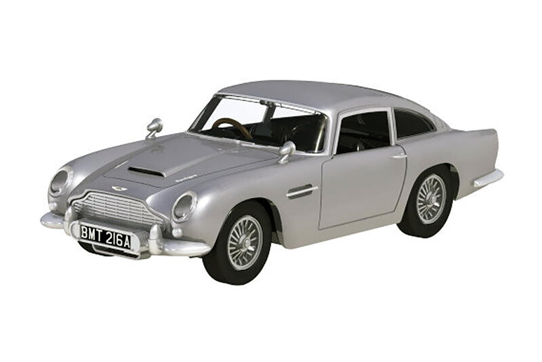 Aston Martin DB5 RHD (Right Hand Drive) Silver Metallic James Bond 007 "Goldfinger" (1964) Movie "James Bond Collection" Series 1/24 Diecast Model Car