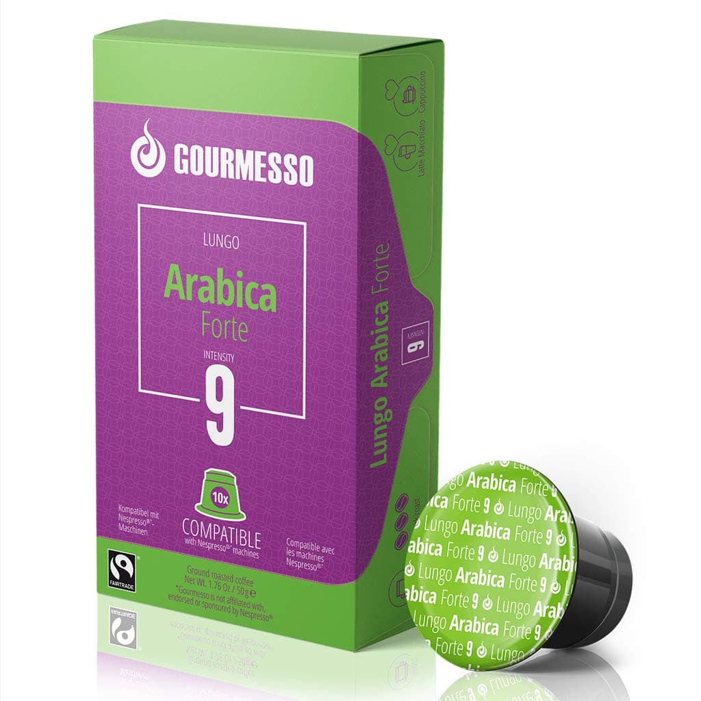 Gourmesso Lungo Arabica Forte - 50 Compatible Coffee Capsules to Nespresso Machines
