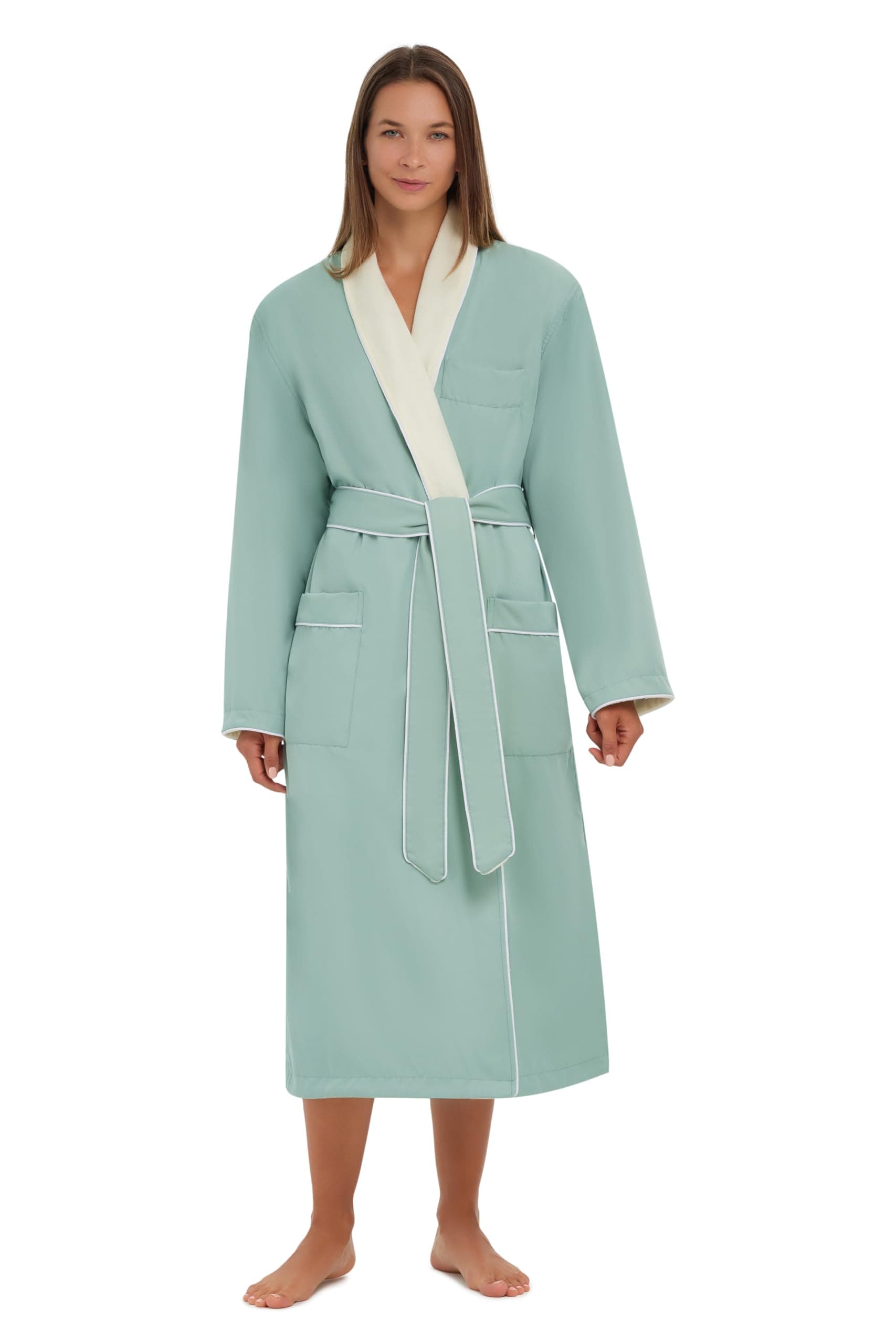 MONARCHTerry Lined Microfiber Hotel Robe - Luxury Spa Bathrobe by Monarch/Cypress