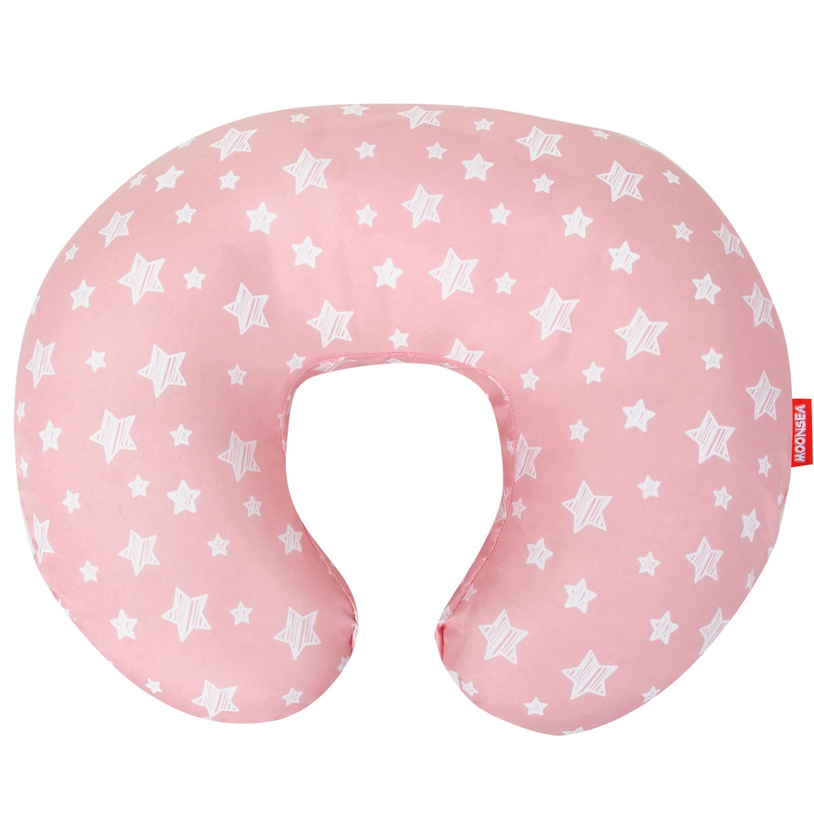 Nursing Pillow Cover for Baby Snug Fits Boppy Nursing Pillows, Super Soft, for Breastfeeding Moms, Pink Star