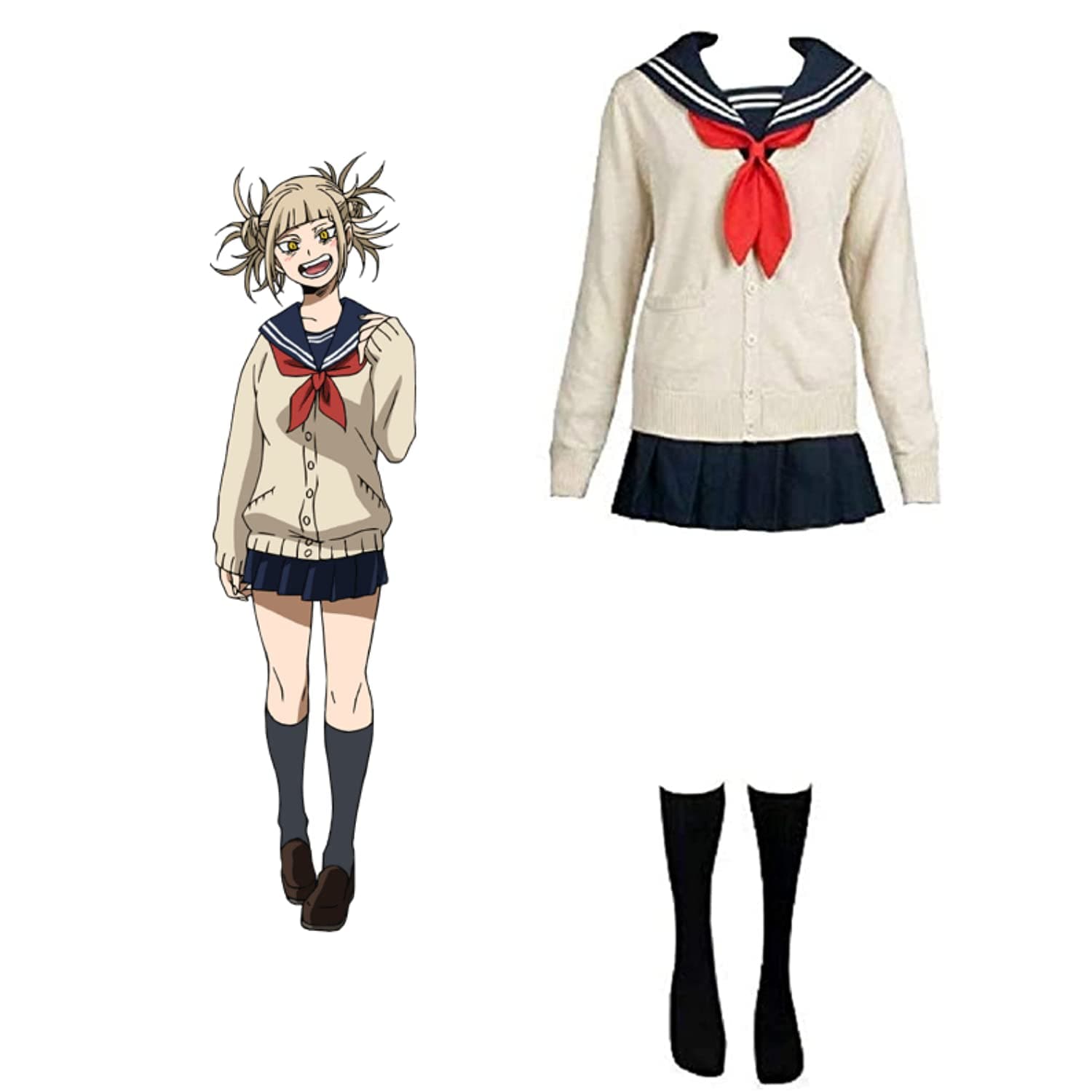 Cosplay Life My Hero Academia Himiko Toga Villain Cosplay Costume - Boku No Hero Academia Anime Character Merch Unisex Adult (S)