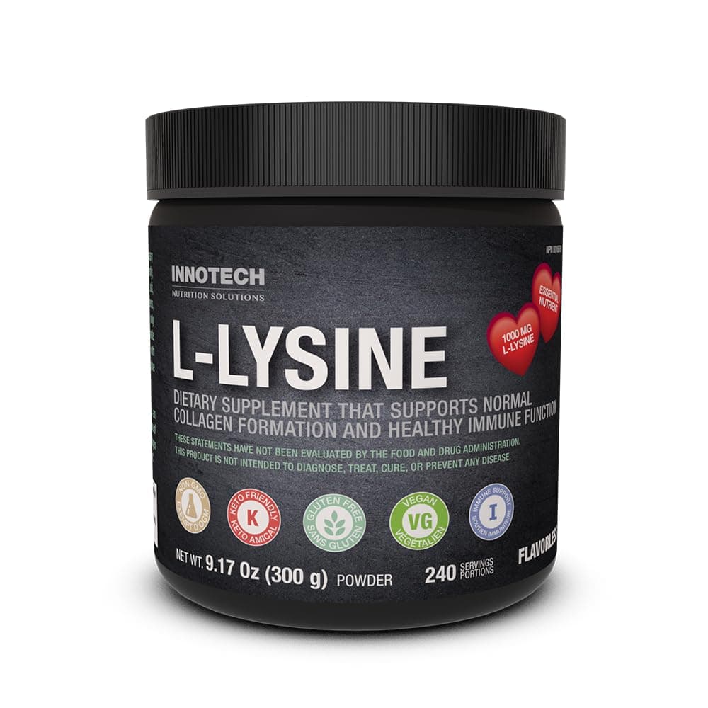 INNOTECH Nutrition L-Lysine Powder 300 g (Pure L-Lysine)