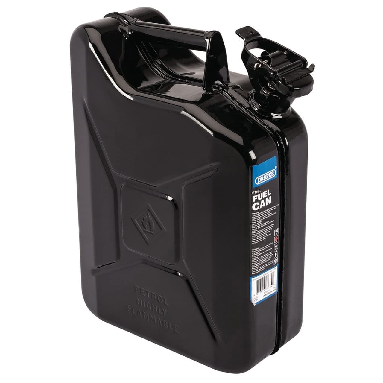 Draper D 07664 10L Steel Fuel Can (Black)