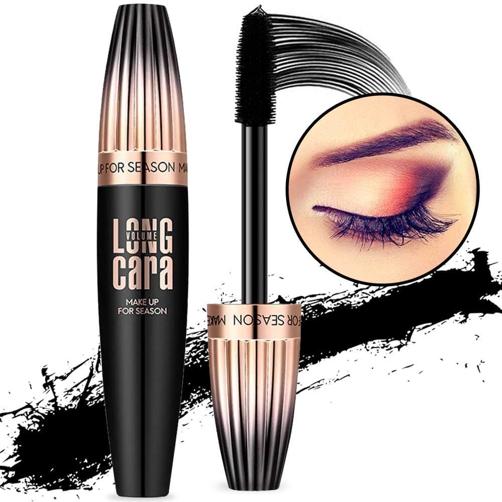 VOTALA 4D Silk Fiber Lash Mascara Makeup, Black ,1 Pack[2019 New Upgraded Formula]