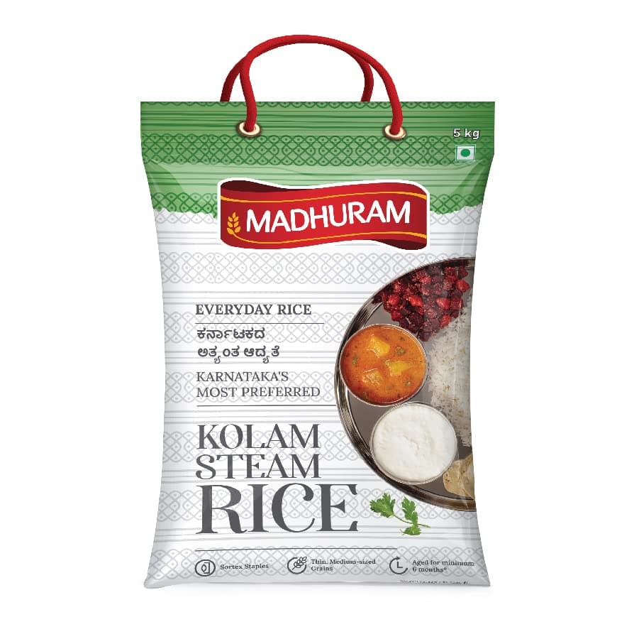Madhuram Kolam Steam Rice | Traditional Rice with Rich Aroma 5Kg