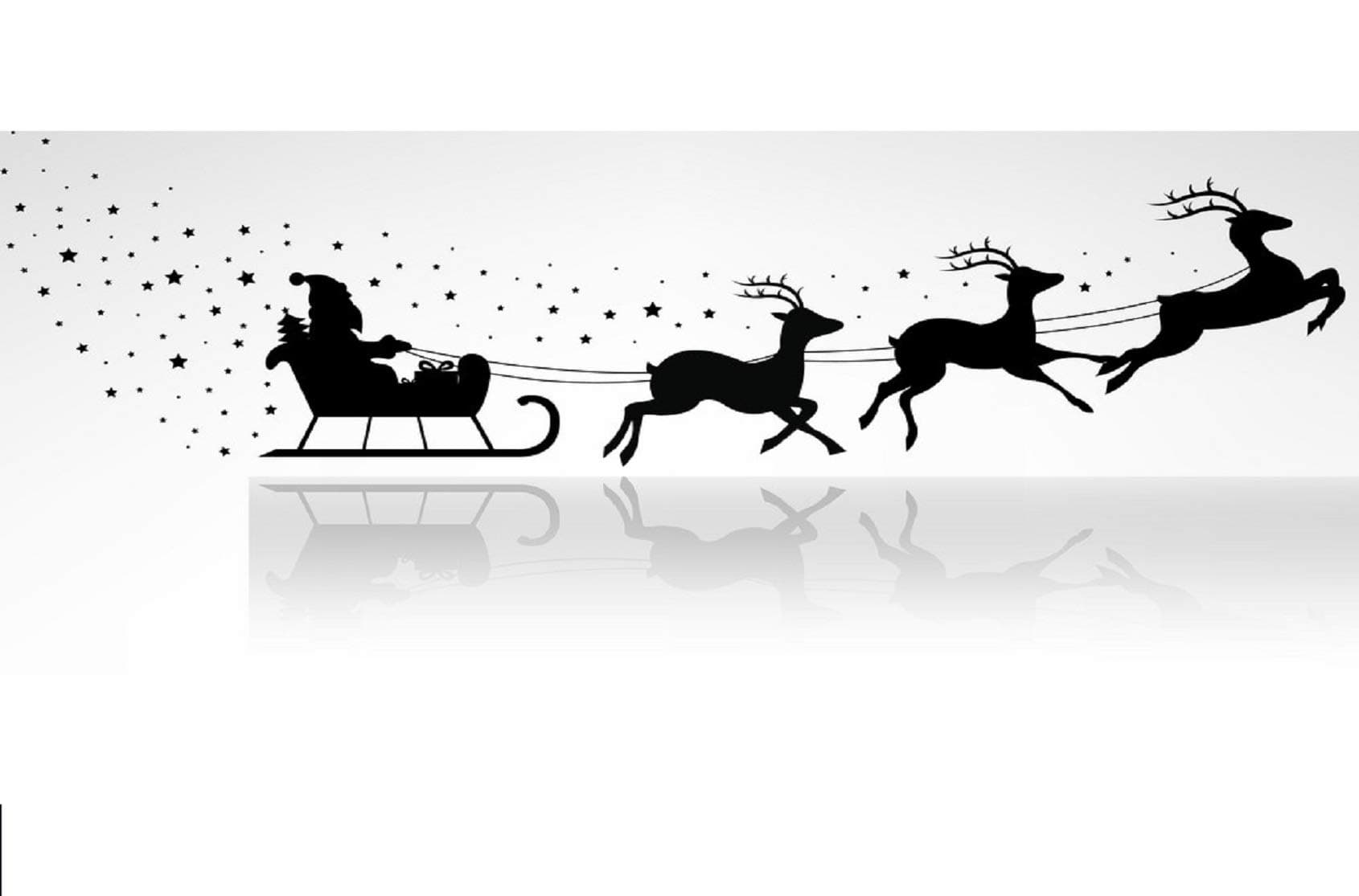 Zen CraftSanta Claus on Sledge Size-12x18inch, Paper Thickness - 300 GSM for Room Decoration and Wall Hanging