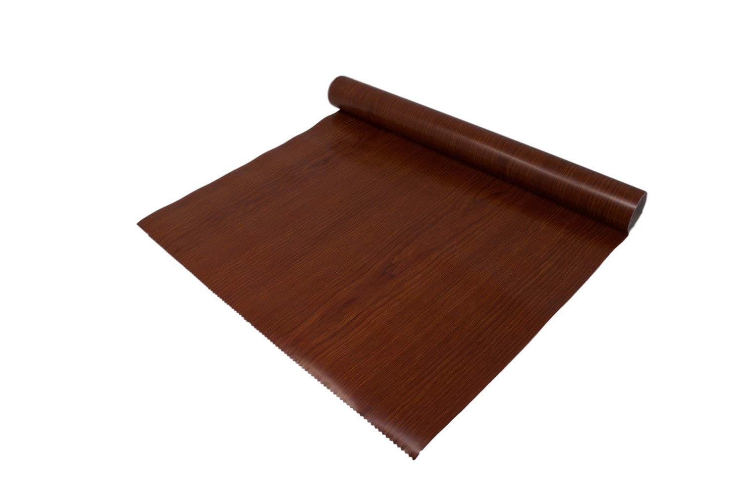 Vintage Wood Grain Self-Adhesive Vinyl Contact Paper for Shelf Liner, Drawer Liner and Arts and Crafts Projects 18 inches x 9 Feet (Retro Mahogany)