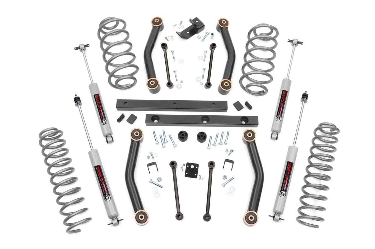 Rough Country 4" Lift Kit w/N3 Shocks for 2003-2006 Jeep Wrangler TJ 4WD - 90730