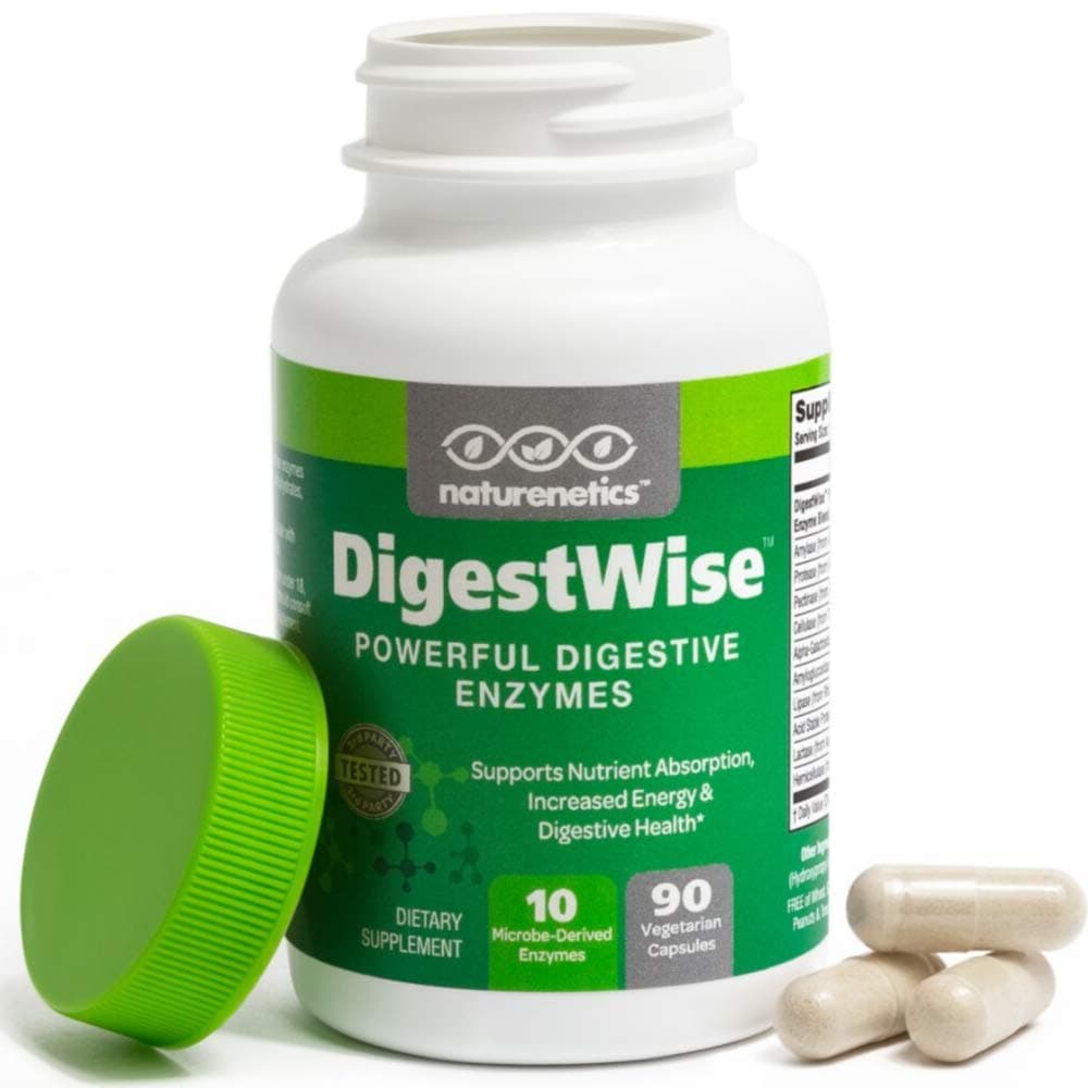 Digestive Enzymes - 1 Before Each Meal See How Good You Feel - DigestWise, Gold Standard of Digestive Enzyme Supplements - 10 Enzymes - Proteolytic - Vegan - Gluten-Free - with Lipase Lactase Amylase