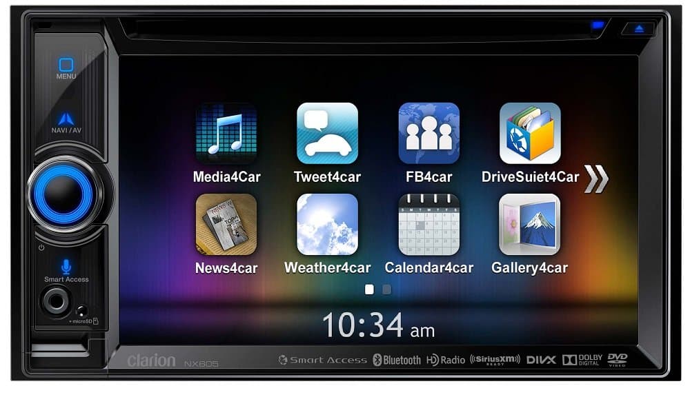 Clarion NX605 2-Din DVD Multimedia Station with Built-In Navigation/Smart Access and 6.2-Inch Touch Panel Control (Discontinued by Manufacturer)