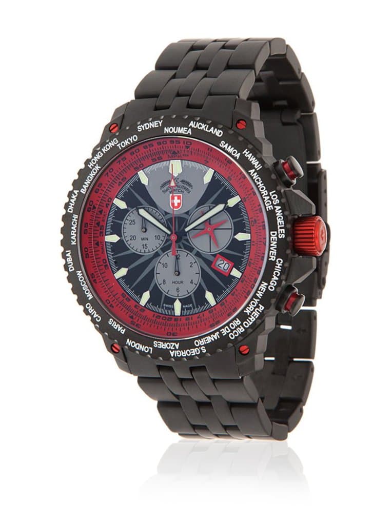 SWISS MILITARYCX Swiss Military (by Montres Charmex SA) 2477_Red- Watch, Bracelet