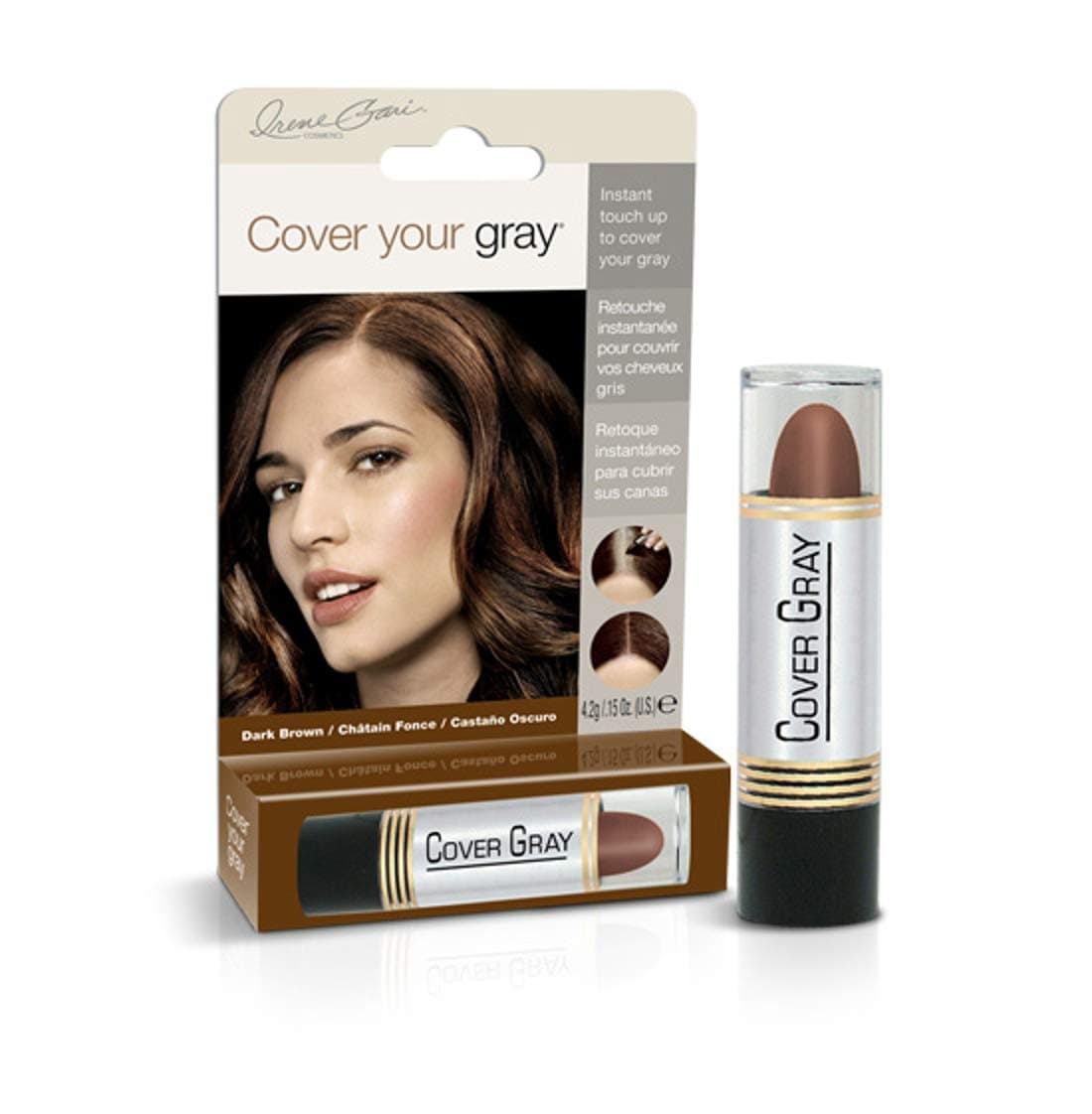 IRENE GARI Cover Your Gray Stick for Women DARK BROWN 0.15oz/4.2g
