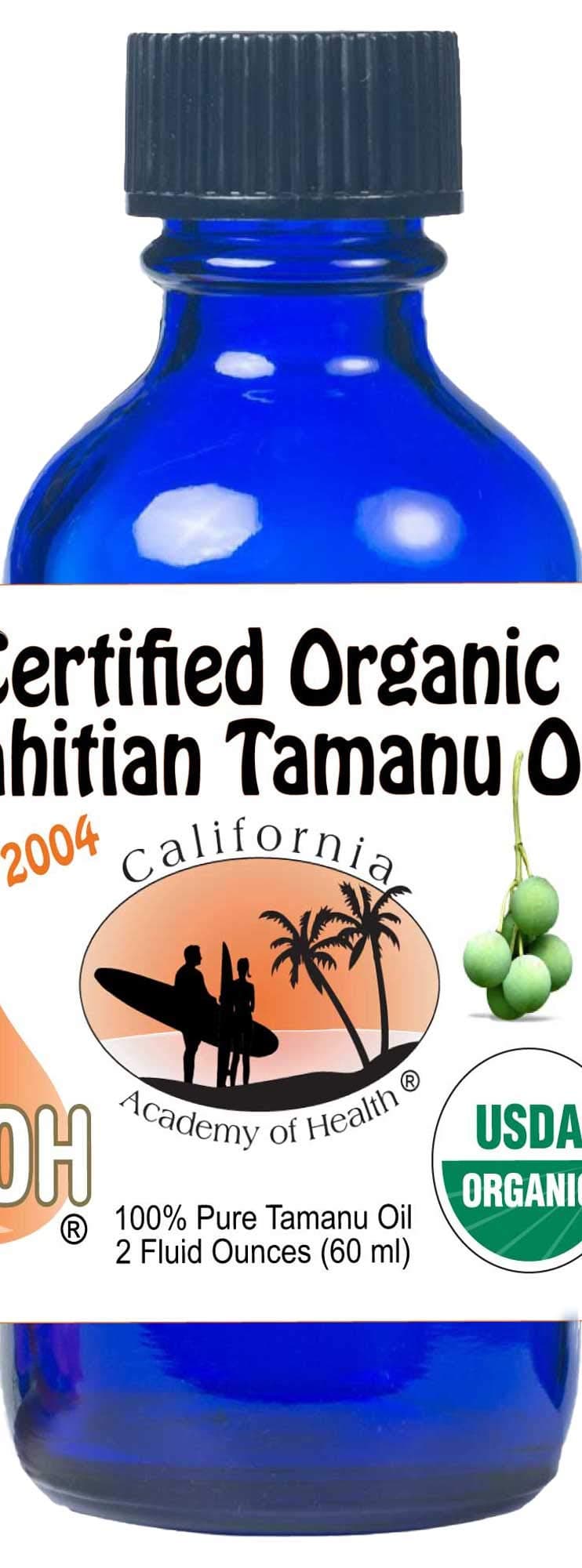 Tamanu Oil - Two 2 oz Bottles of Pure Cold Pressed Certified Organic Tahitian Tamanu (Kamani Oil) from CAOH®