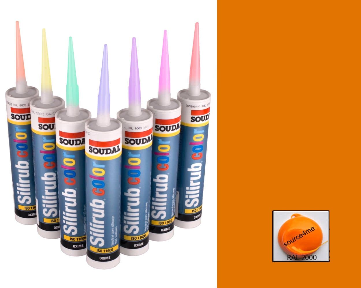 Color Multi-Purpose Sealant, -60 to 180 Degree C, 10.5 fl oz … (RAL 2000 - Yellow Orange)