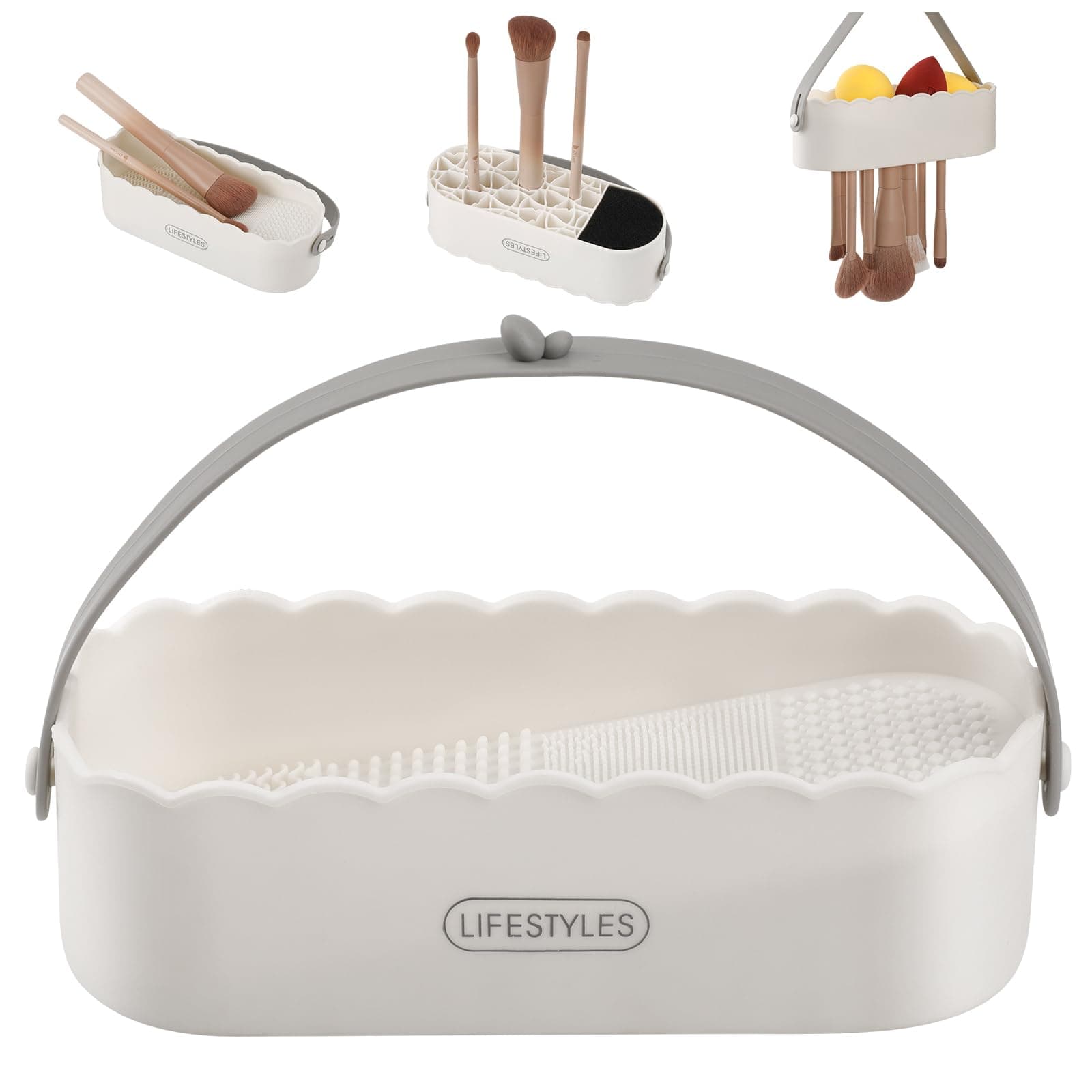 Makeup Brush Cleaner 4 in 1 Makeup Brushes Sponges Cleaning Mat Removes Cosmetic Color Brush Cleaner Pad for Cleaning Makeup Sponges Brushes