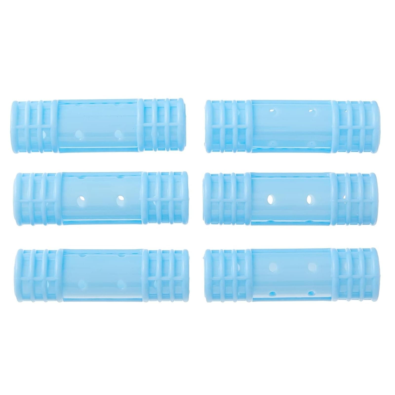 Professional Plastic Hair Roller Curler Snap on Magnetic Hair Curler Rollers Hair Curling Rollers for Hairstyling Women Girls 6 Pcs SkyBlue