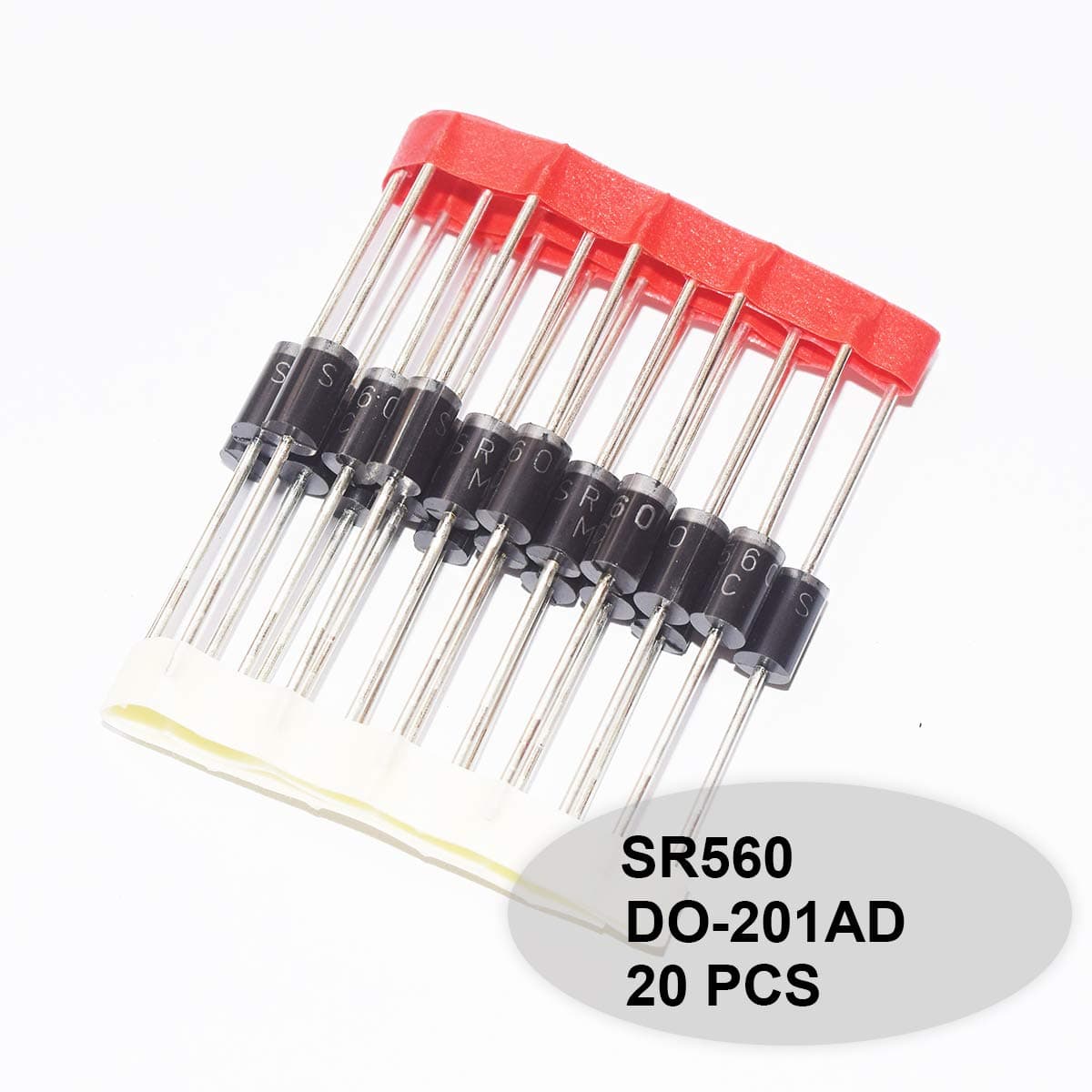 CHANGRUN SR560 (SB560) Schottky Barrier Rectifier Diode 5A 60V DO-201AD (DO-27) Axial Diodes 20pcs