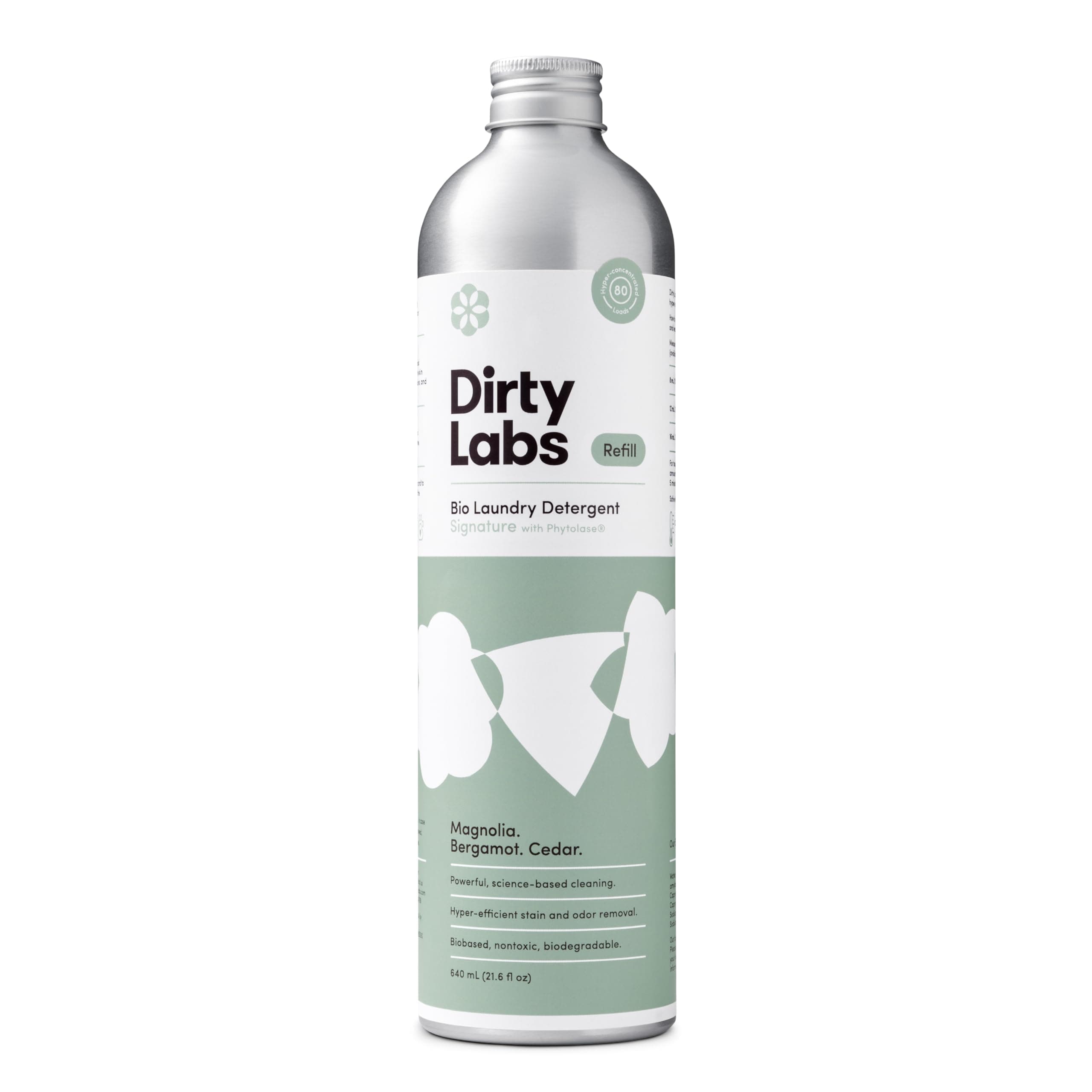 Dirty Labs | Signature Scent | Bio-Liquid Laundry Detergent | 80 Loads (21.6 fl oz) | Hyper-Concentrated | High Efficiency & Standard Machine Washing | Nontoxic, Biodegradable | Stain & Odor Removal