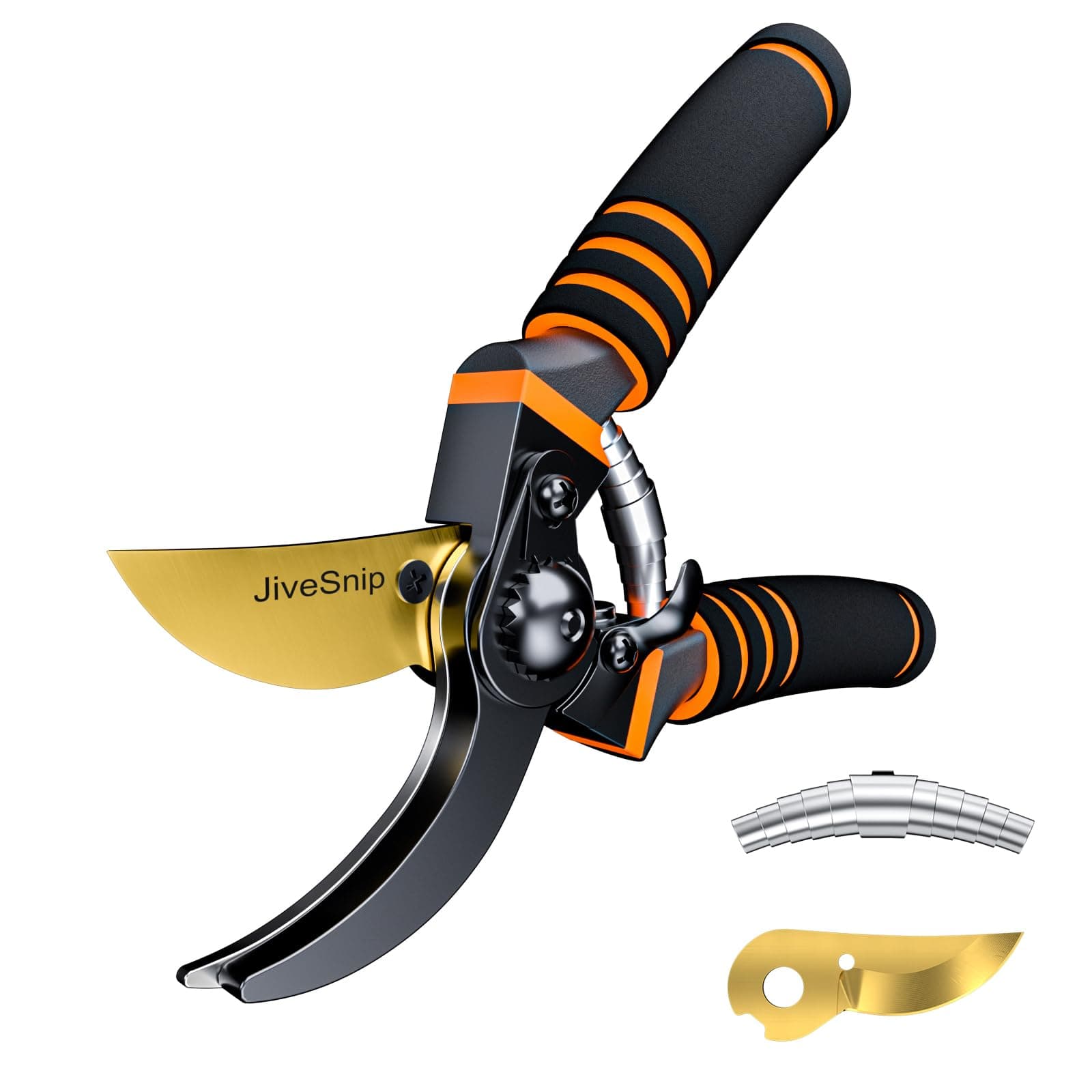 Premium Titanium Garden Secateurs - Professional Bypass Pruning Shears for Plants, Hedges, and Flowers（Includes Scissors + Blade）