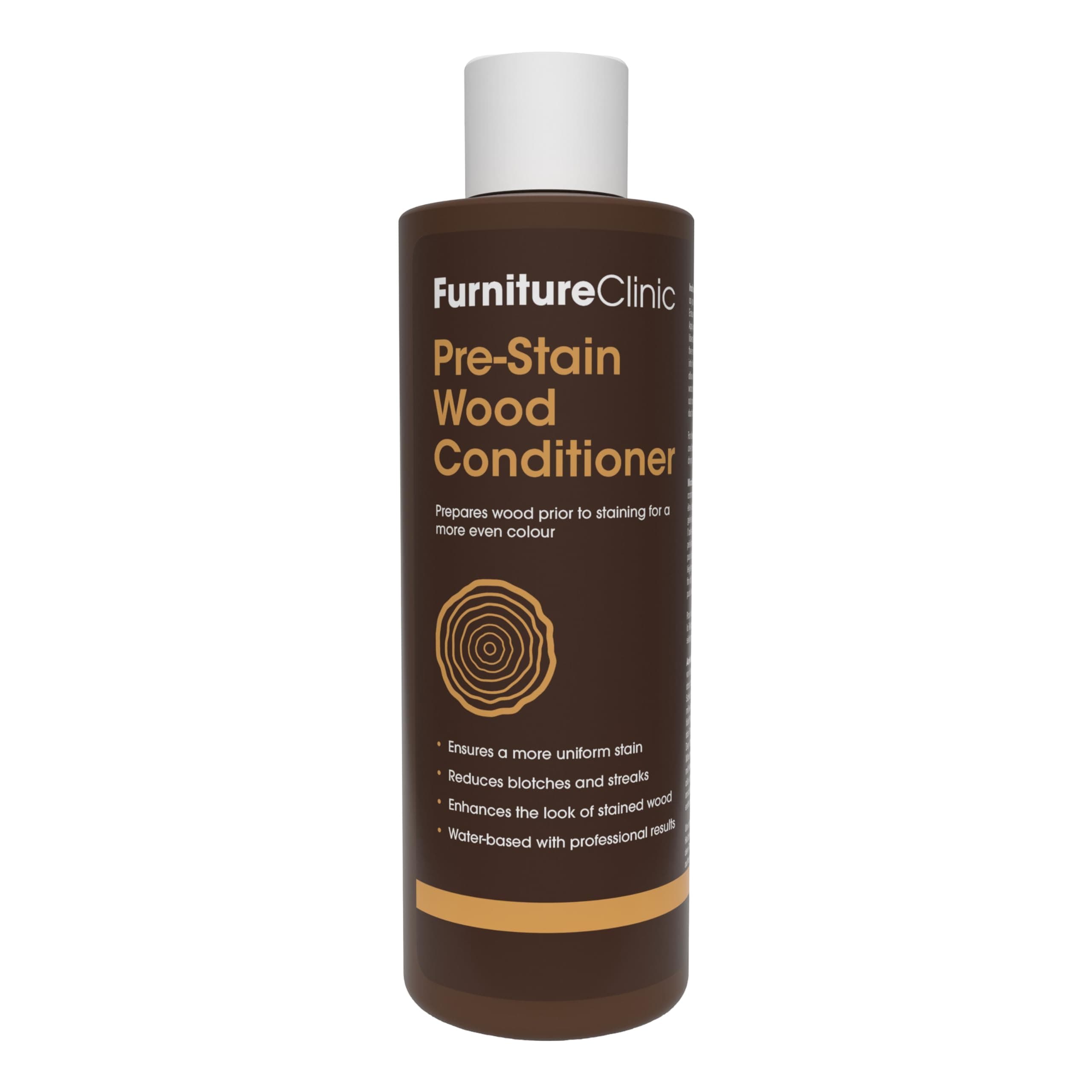 Furniture Clinic Pre-Stain Wood Conditioner - Water-Based - Indoor and Outdoor Use - Low Odor and Non-Toxic – Use Before Staining Wood 8.5oz / 250ml