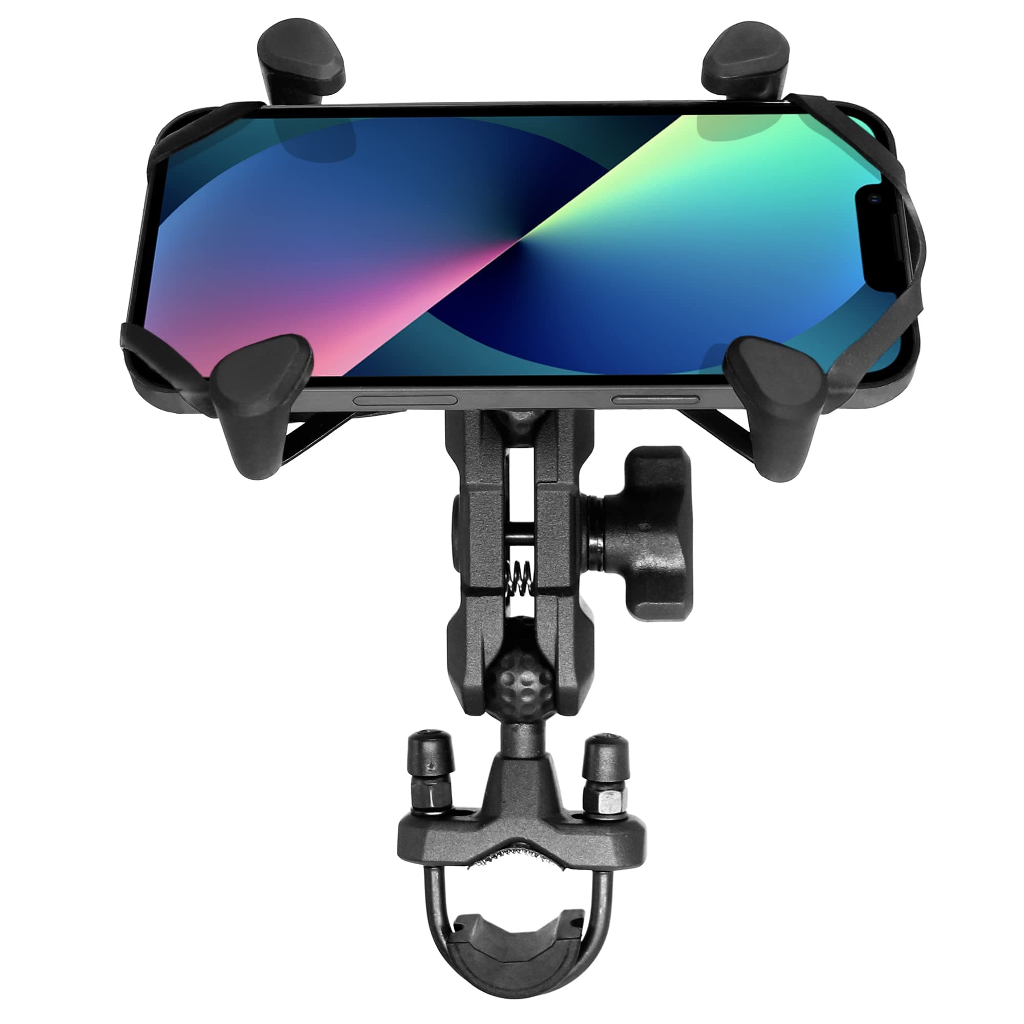 WINDFRD Motorcycle Phone Mount Firmly Grip Cellphone, Large Bike Cell Phone Holder with U-Bolt Base, Fits Harley Davidson and Most Motorcycle Handlebar, Bike, ATV