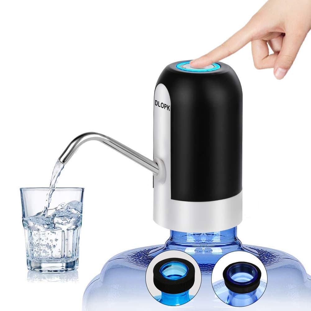 DLOPK Water Dispenser Water Bottle Pump, Automatic Water Dispenser Mini USB Rechargeable Water Bottle Pump Dispenser, for Office, Kitchen, Camping, Indoor and Outdoor Universal Bottles