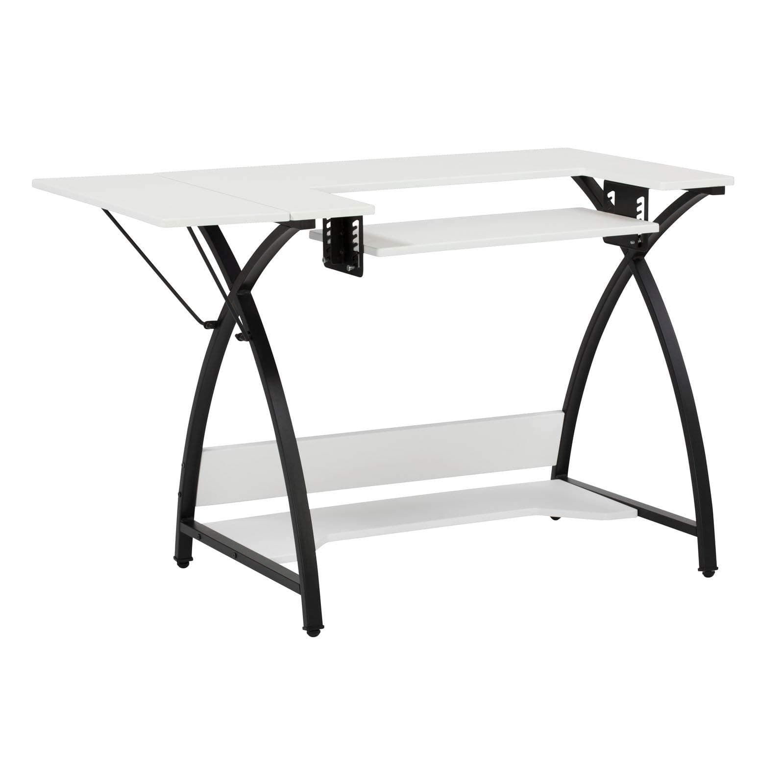 Sew Ready Sewing Table, Alloy Steel, Black/White, 45.5" W x 23.5" D x 30" H