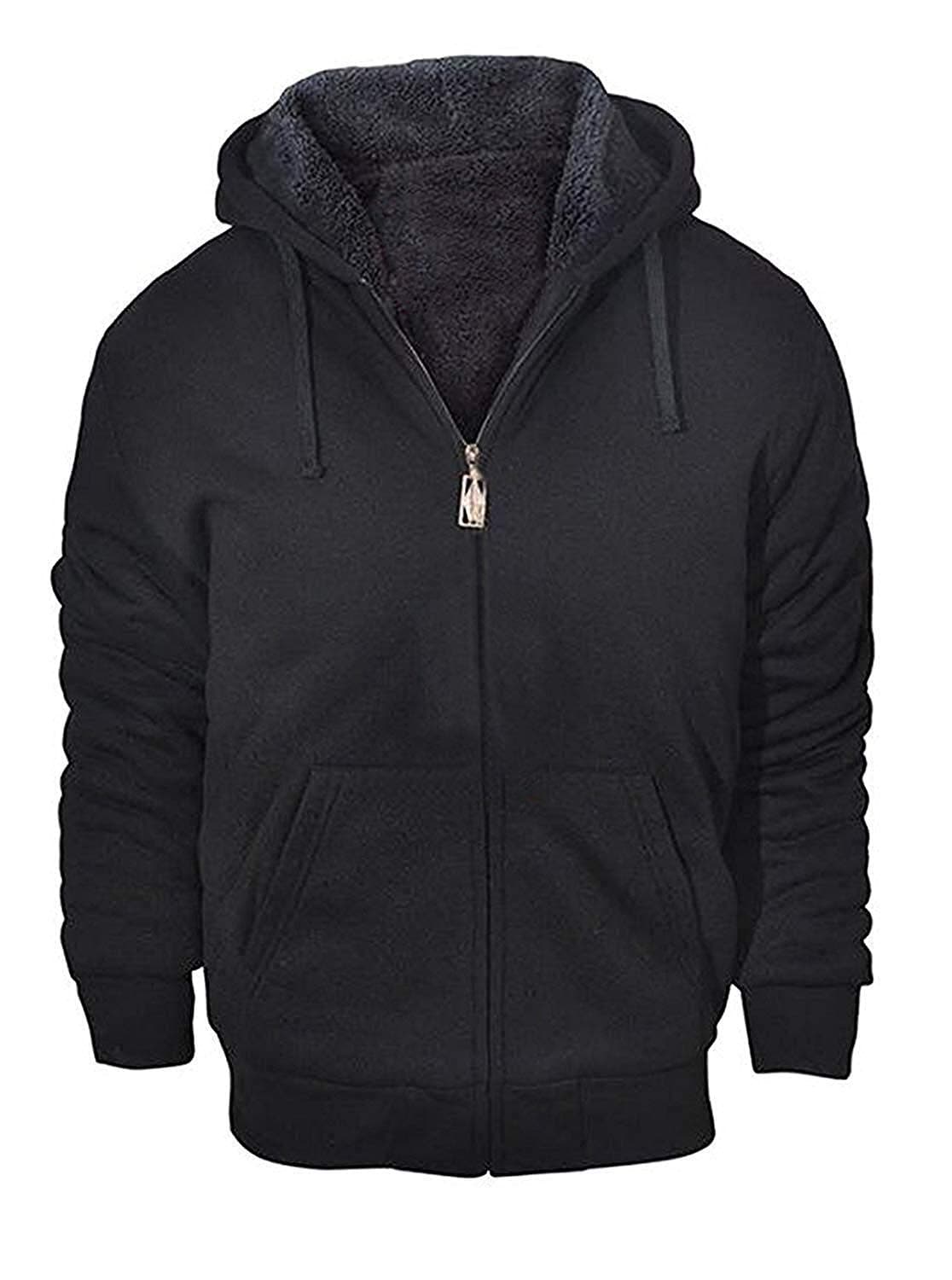 - GEEK LIGHTING Hoodies for Men Heavyweight Fleece Sweatshirt - Full Zip Up Thick Sherpa Lined