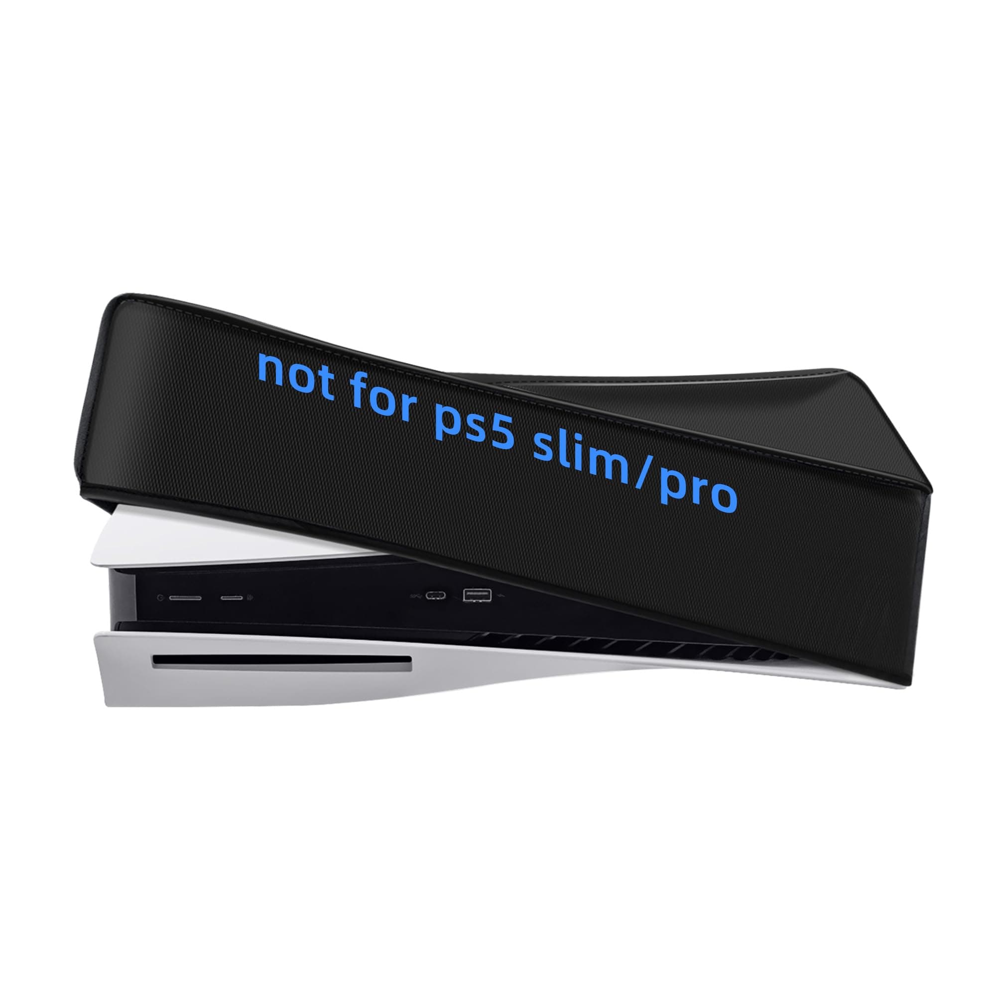 Wigearss Horizontal Mode Dust Cover For PS5 Console 1680D Oxford cloth Anti-Scratch Waterproof Dust Guard Backend cutaway design (Not for PS5 Slim PS5 Pro)
