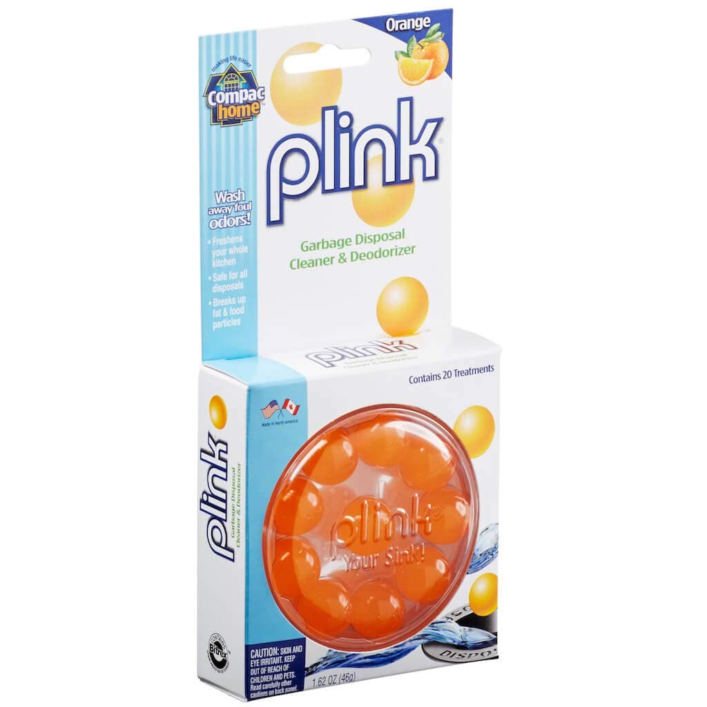 Plink Garbage Disposal Cleaner and Deodorizer, Air Fresheners for Disposal, Orange Scent, 40 Count