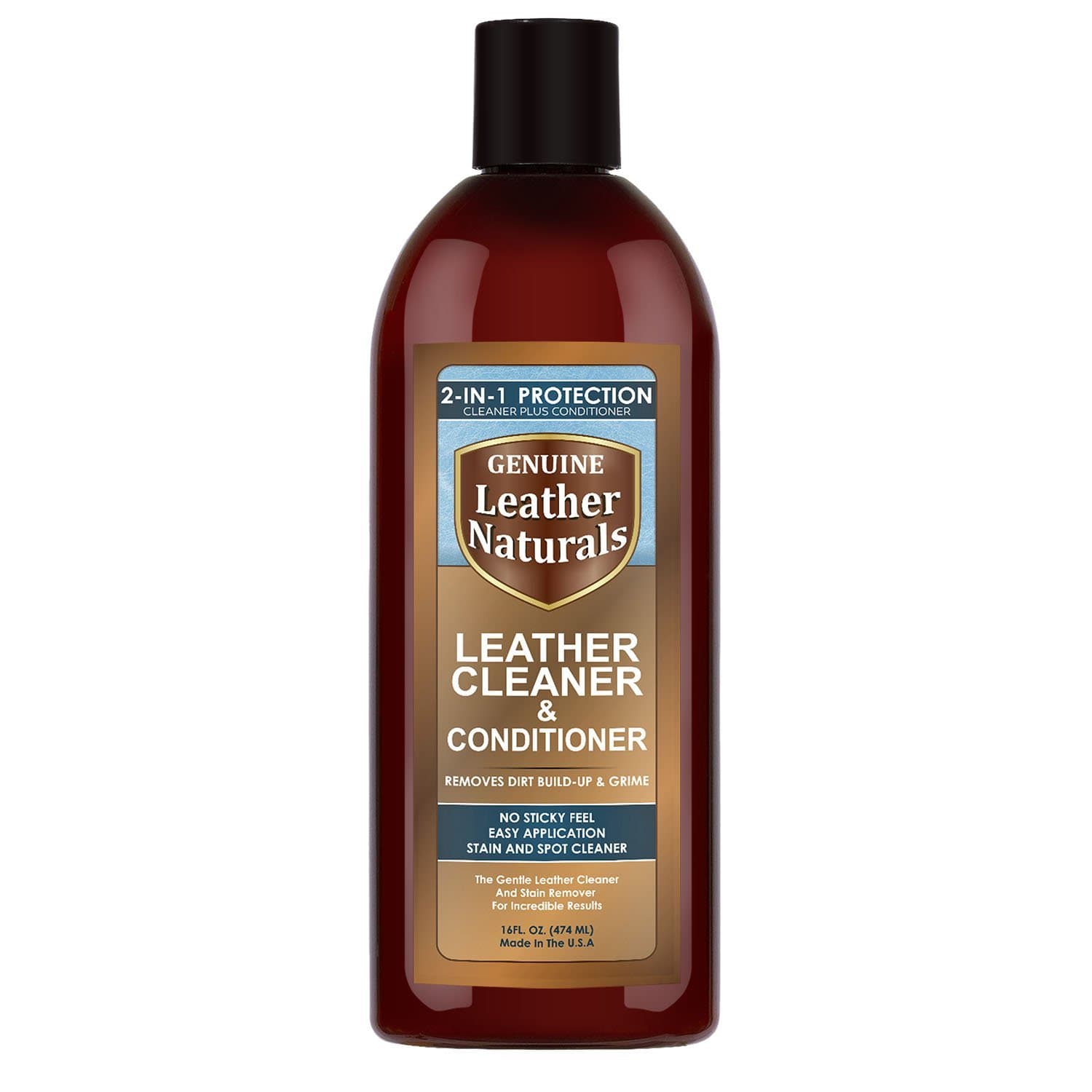 Cleaner With Conditioner - The Ultimate Leather Cleaner With Lanolin Protection - Works Best For Furniture, Purses, Car Seats, Handbags, Shoes, Sofa, Boots & Leather Apparel - No Sticky Feel