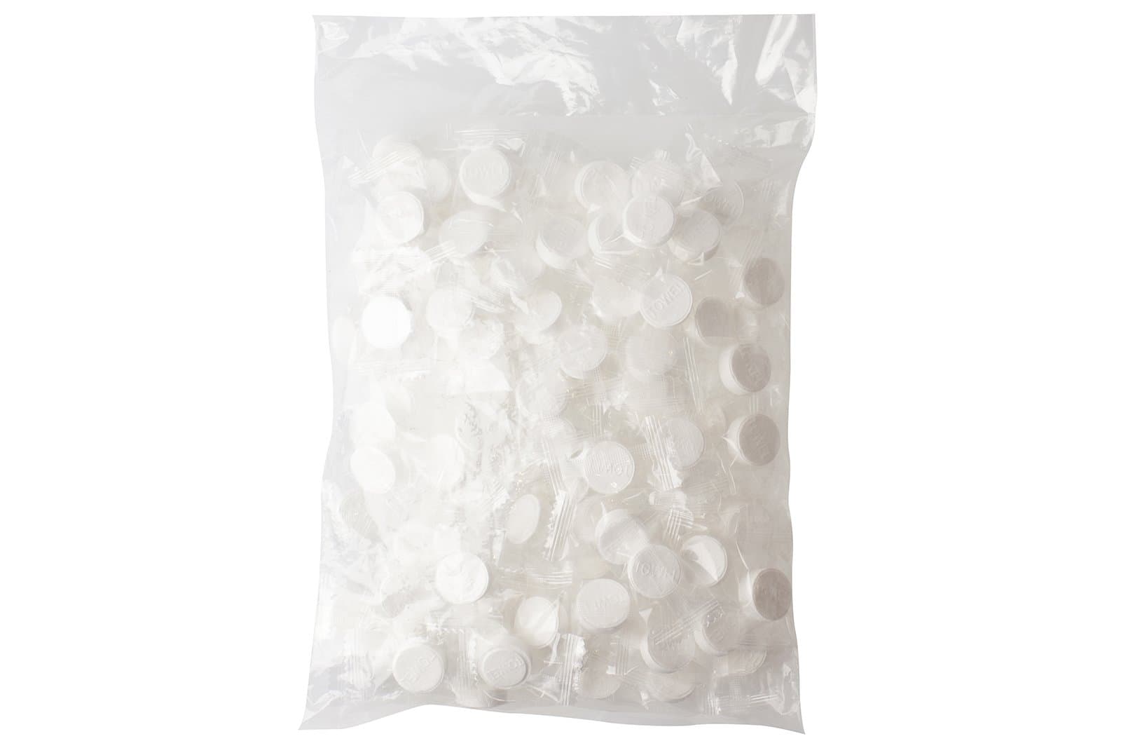 Disposable Compressed Travel Towel Flannels (100 Pack)