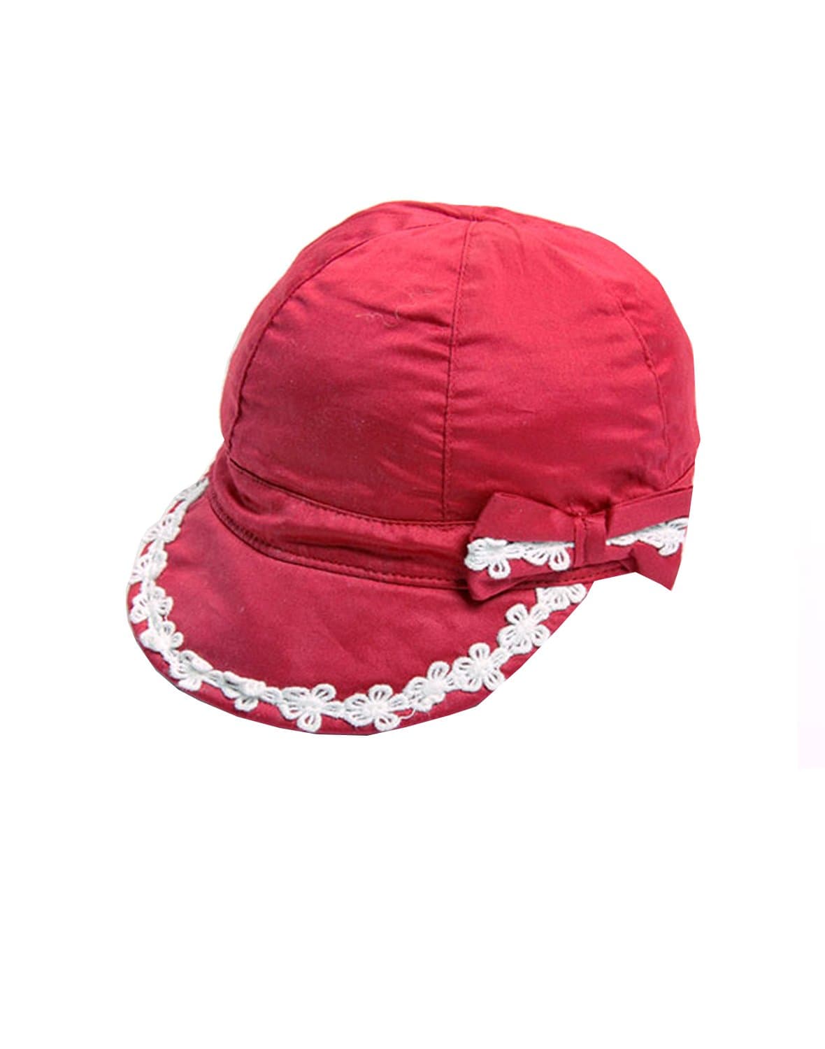 MZLIU Baby Girls Satin Red Lace Cotton Cap Hat Soft(0m-4y)