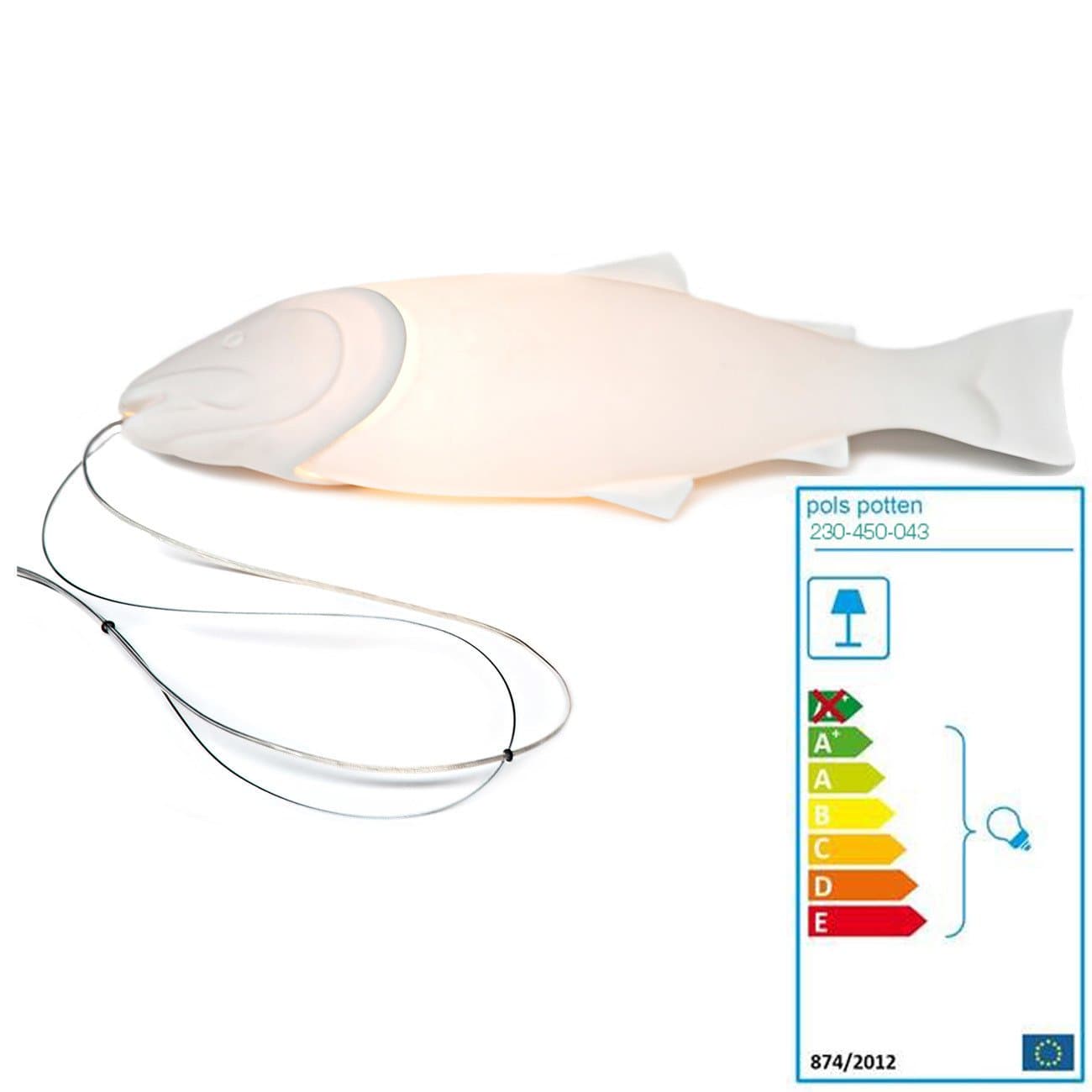 Unbekannt Pols Potten Mykiss Fish Lamp, White