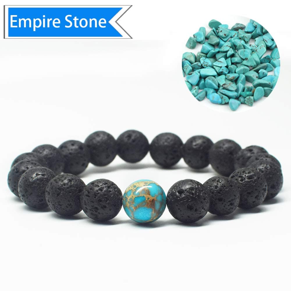 PAWALT Lava Stone Diffuser Bracelet Empire Stone Bracelet for Men/Women