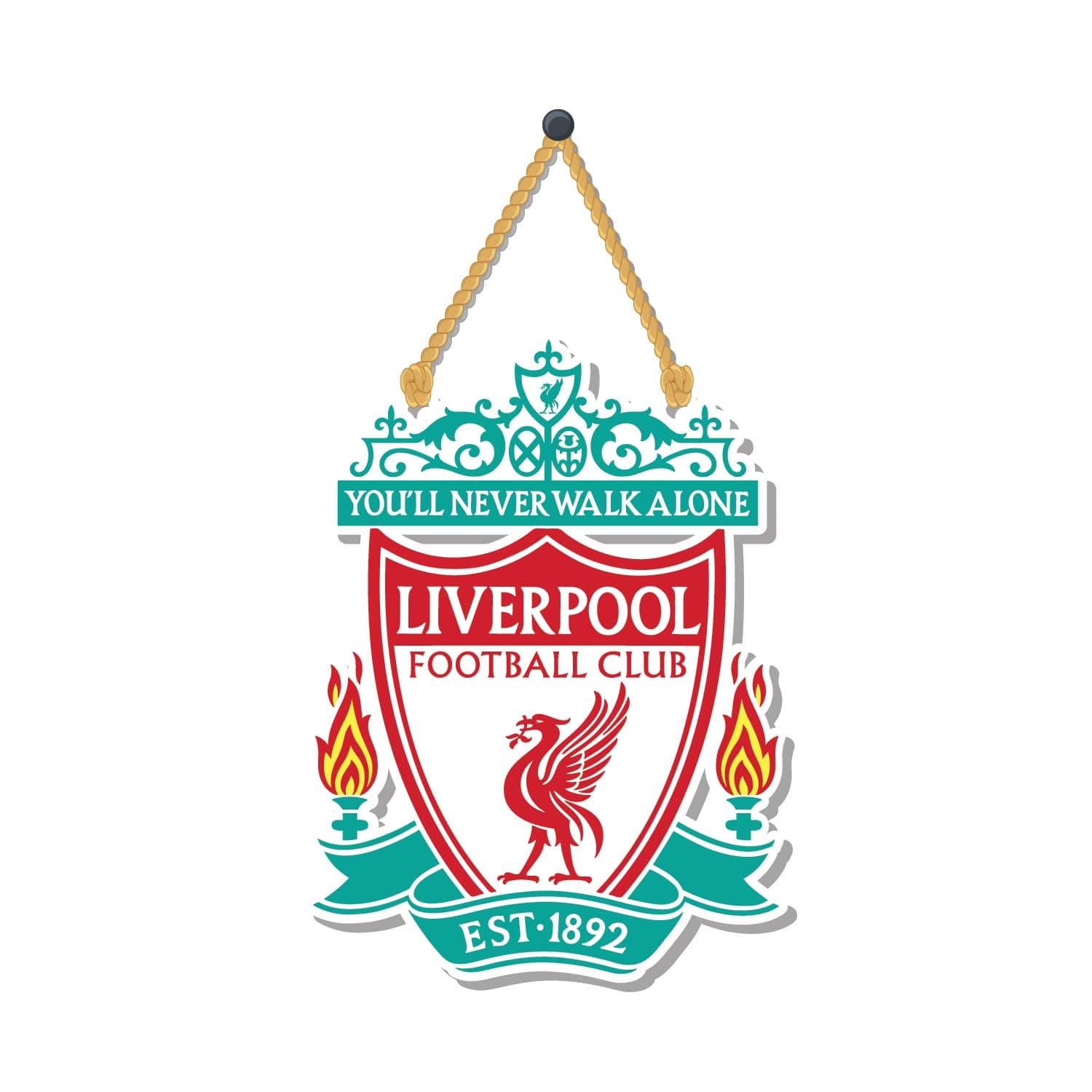 Liverpool Wooden Wall Decor | Hanging | Wall Art | Wooden Hanger For Living Room | Bedroom | Office - For Home Decor, Gift (Liverpool),15.24 Cm